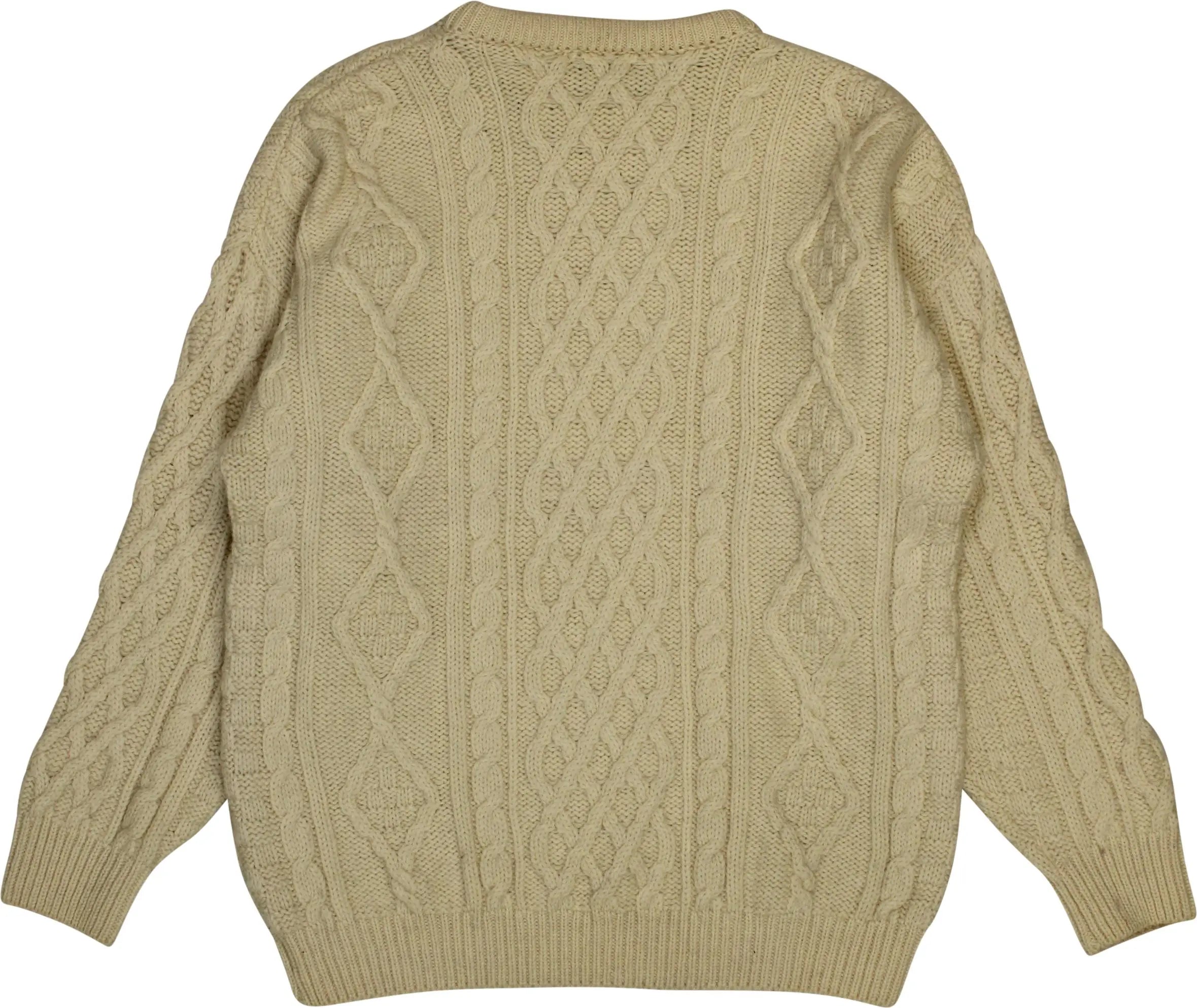 Aran Crafts - Cream Cable Jumper- ThriftTale.com - Vintage and second handclothing