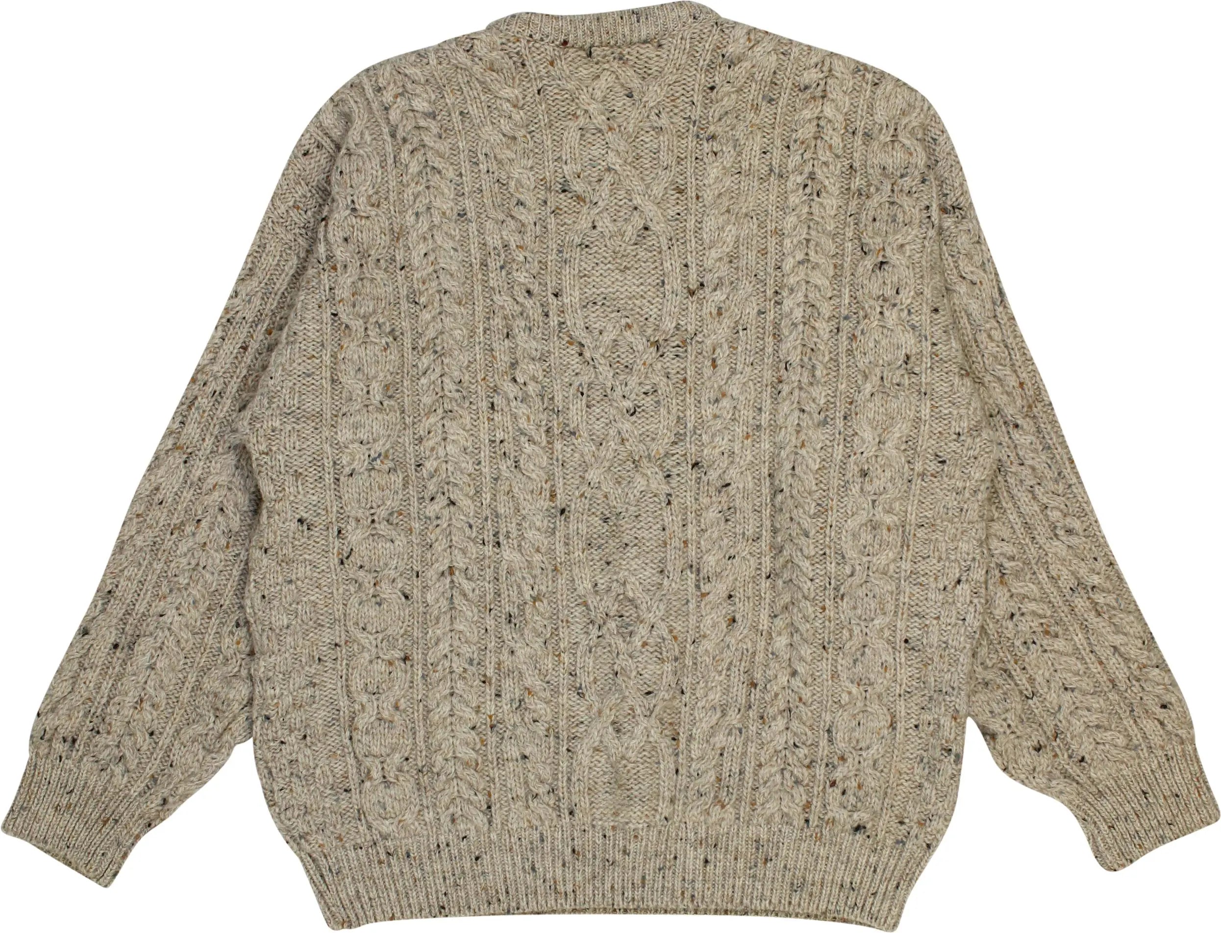 Aran Crafts - Irish Wool Cable Knit Sweater- ThriftTale.com - Vintage and second handclothing