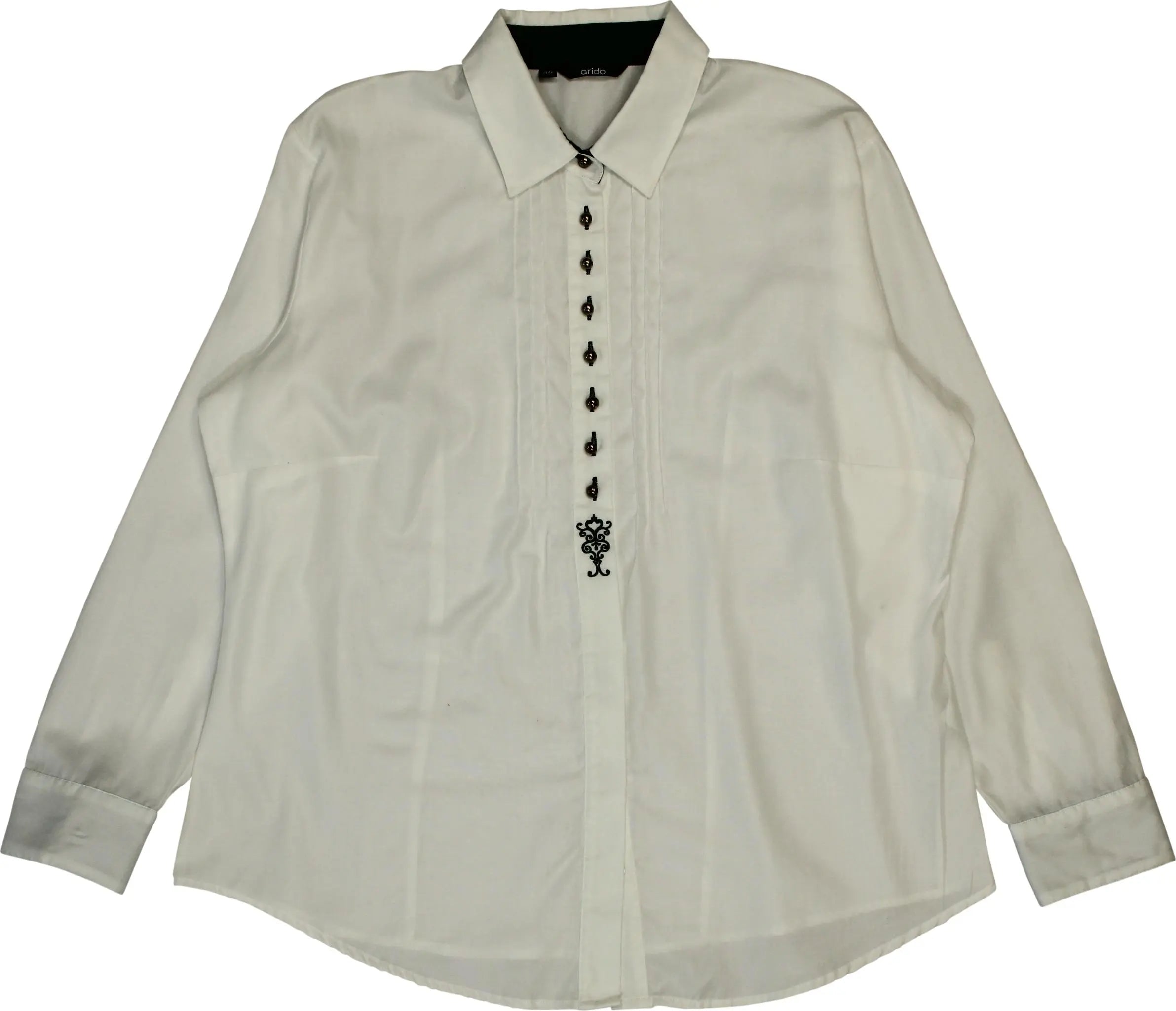 Arido - White Blouse- ThriftTale.com - Vintage and second handclothing