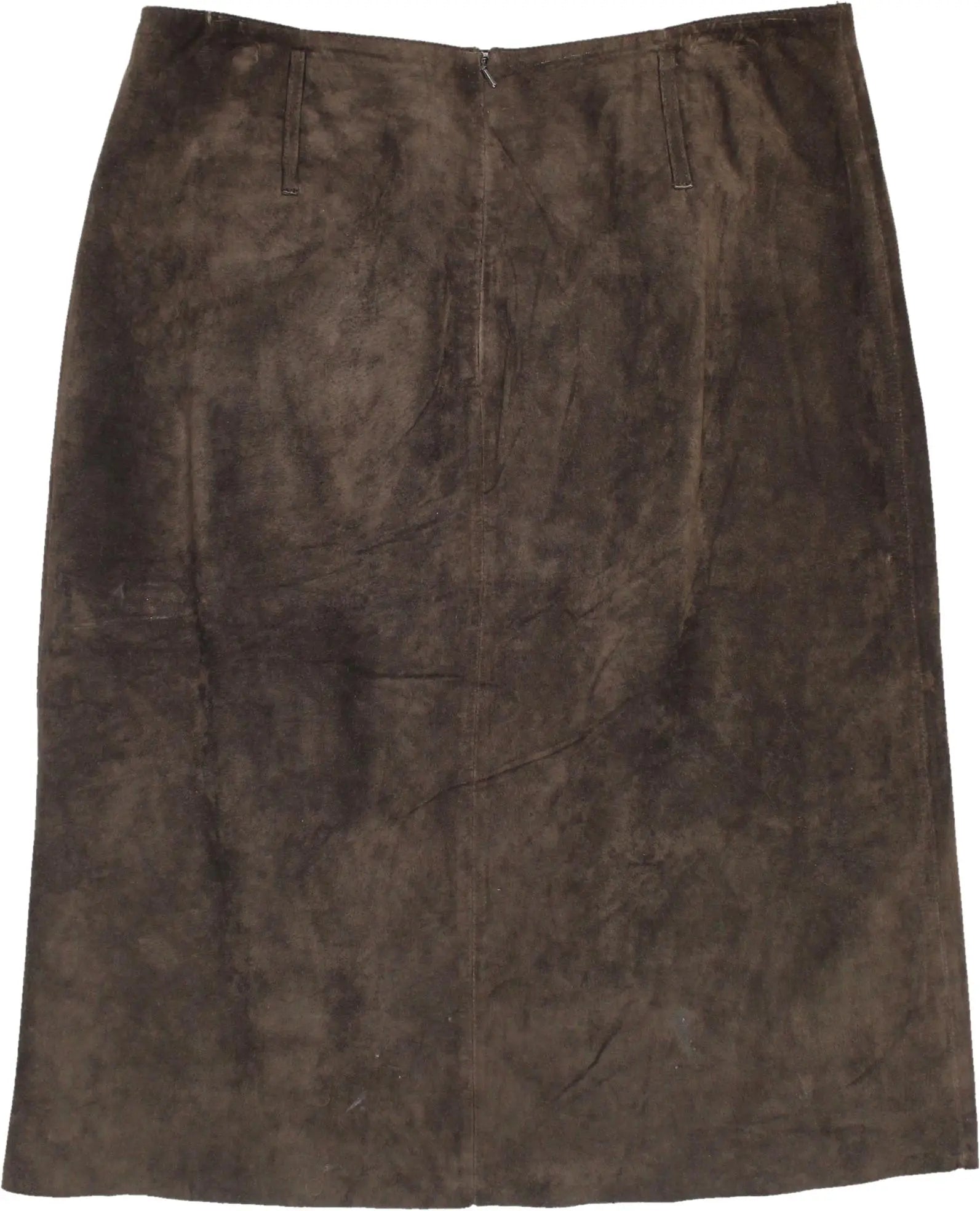 Arma - 90s Suede Skirt- ThriftTale.com - Vintage and second handclothing