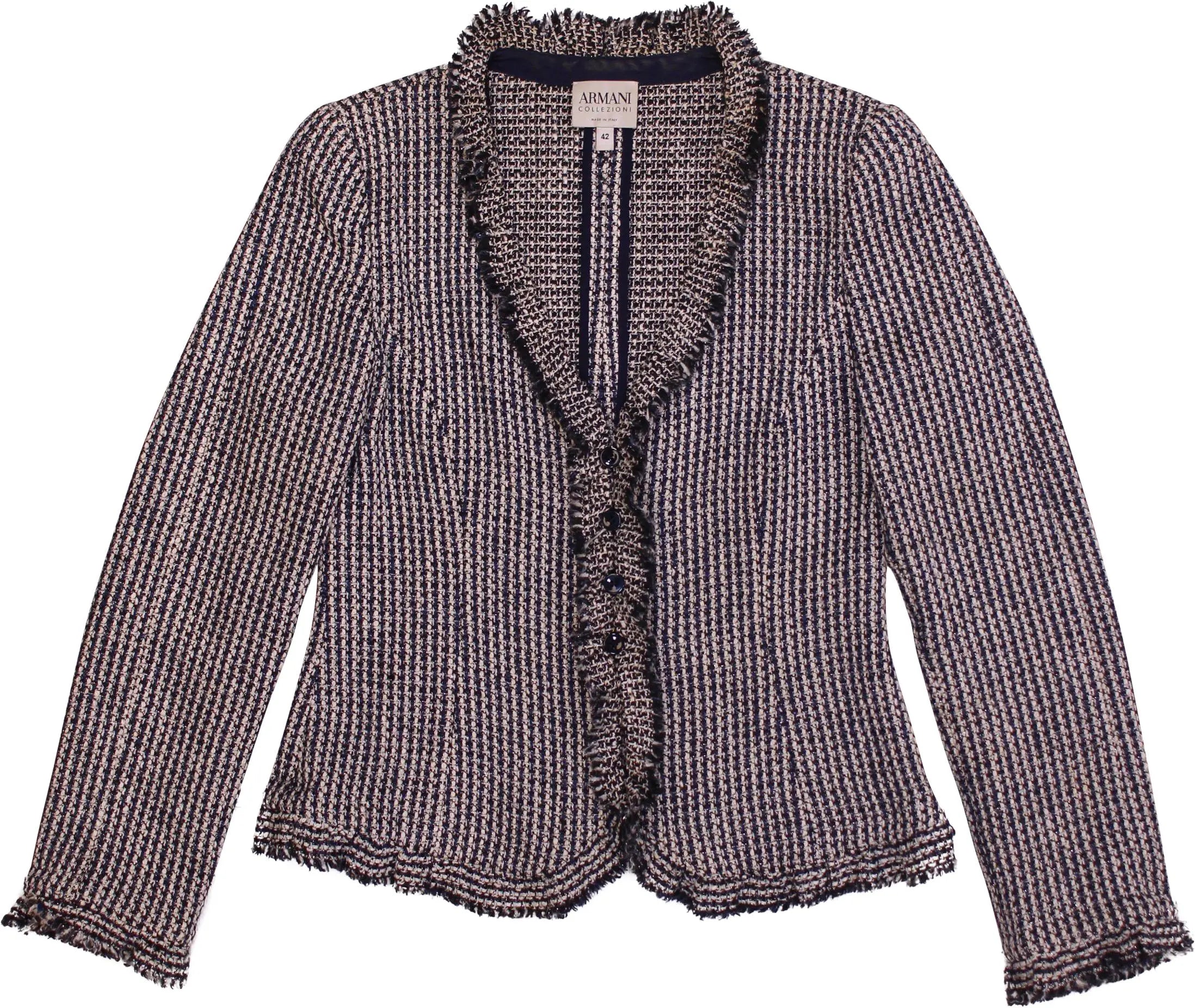 Armani Collezioni - Tweed Blazer by Armani Collezioni- ThriftTale.com - Vintage and second handclothing