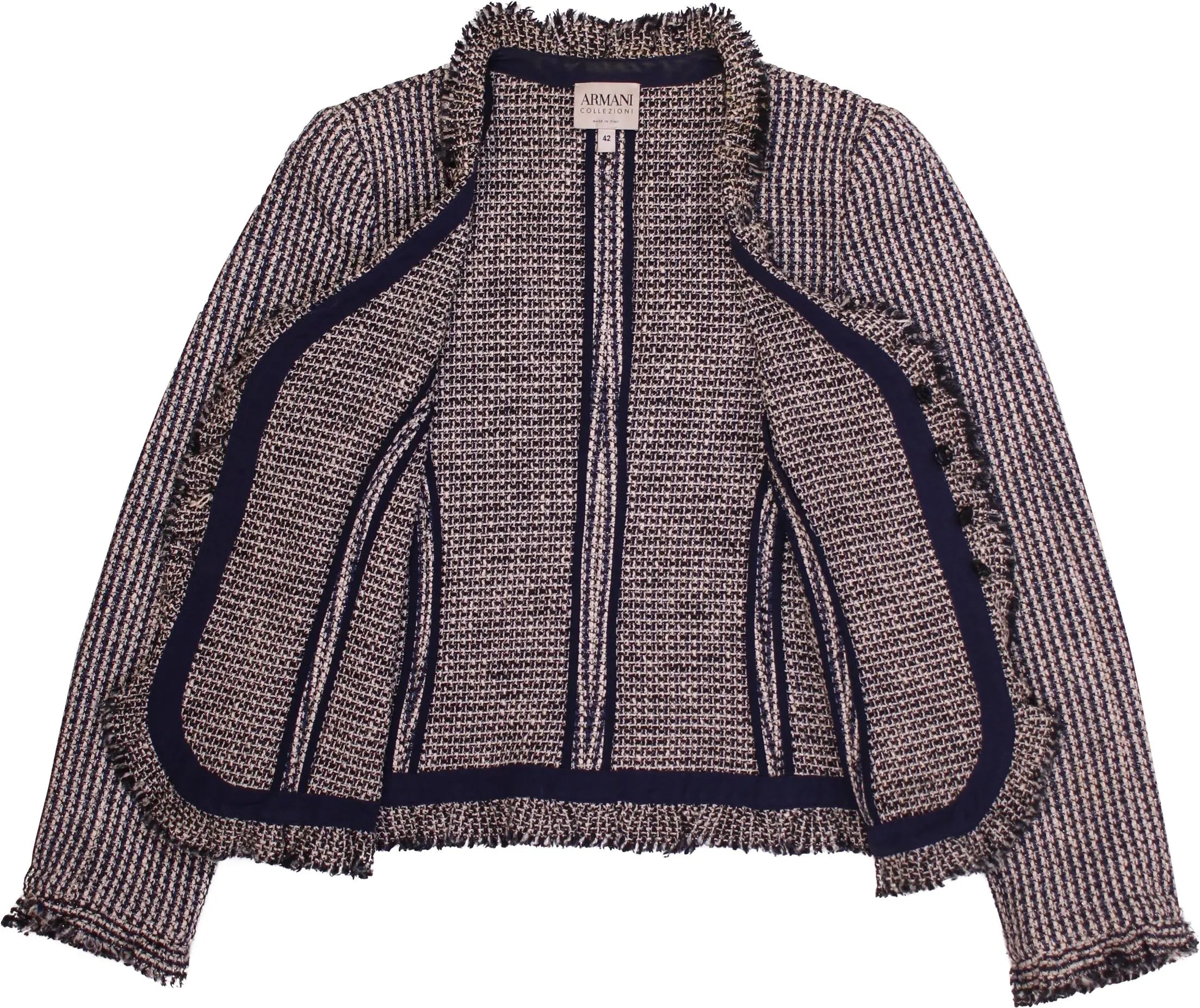 Armani Collezioni - Tweed Blazer by Armani Collezioni- ThriftTale.com - Vintage and second handclothing