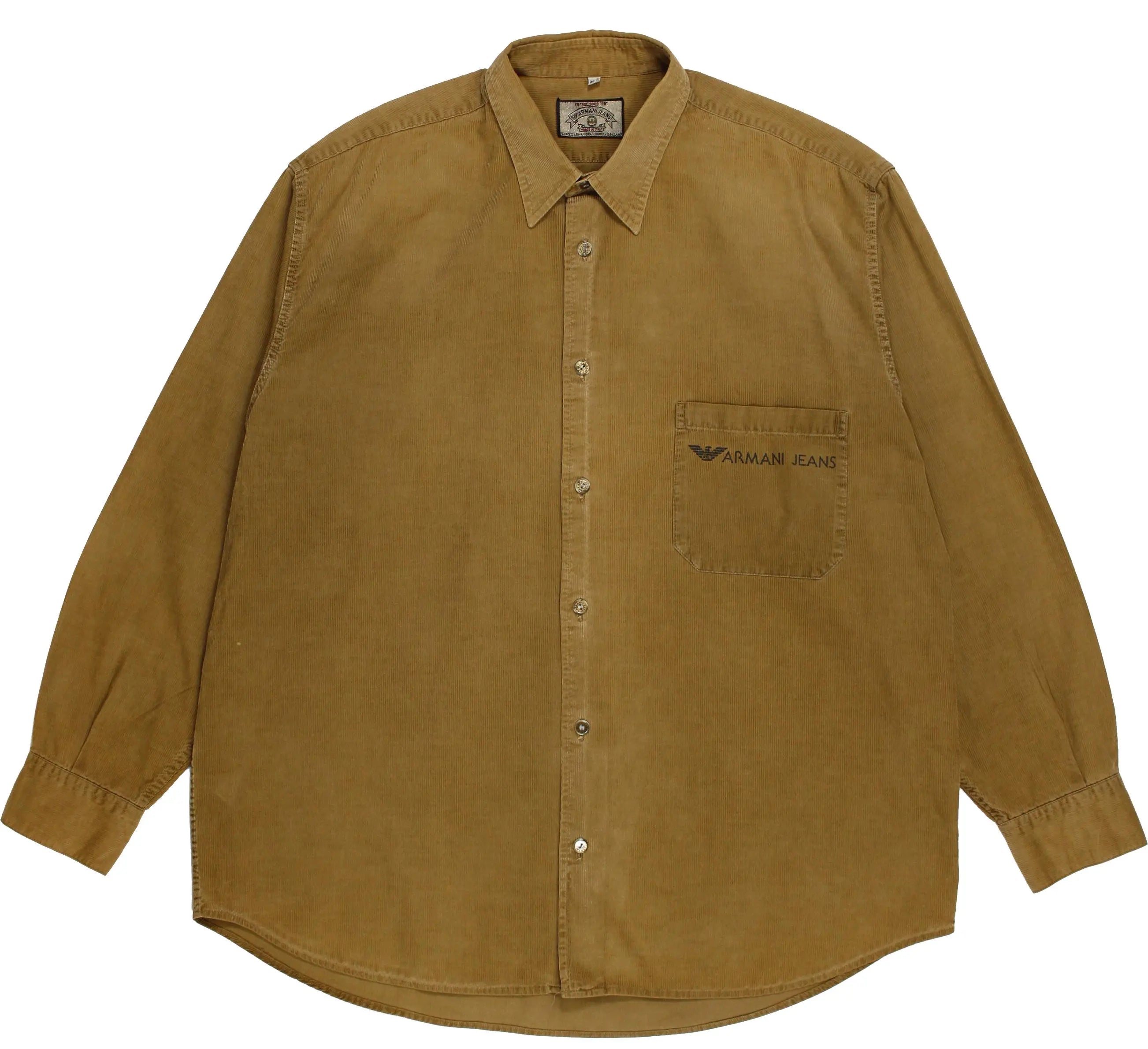 Armani Jeans - Corduroy Shirt by Armani Jeans- ThriftTale.com - Vintage and second handclothing