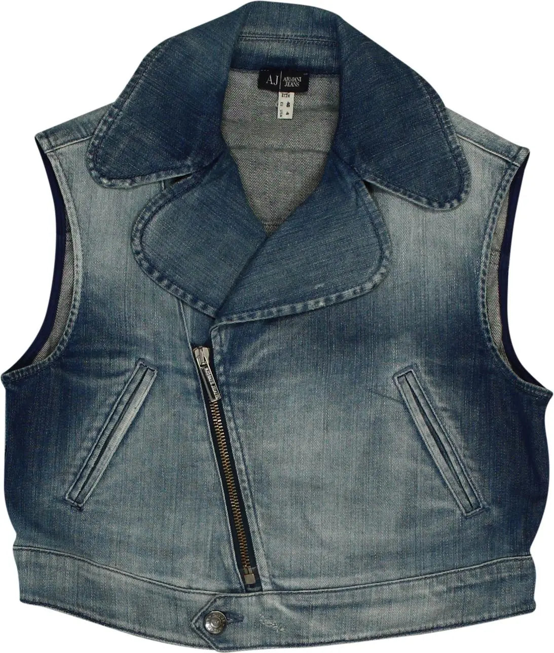 Armani Jeans - Denim Waistcoat- ThriftTale.com - Vintage and second handclothing