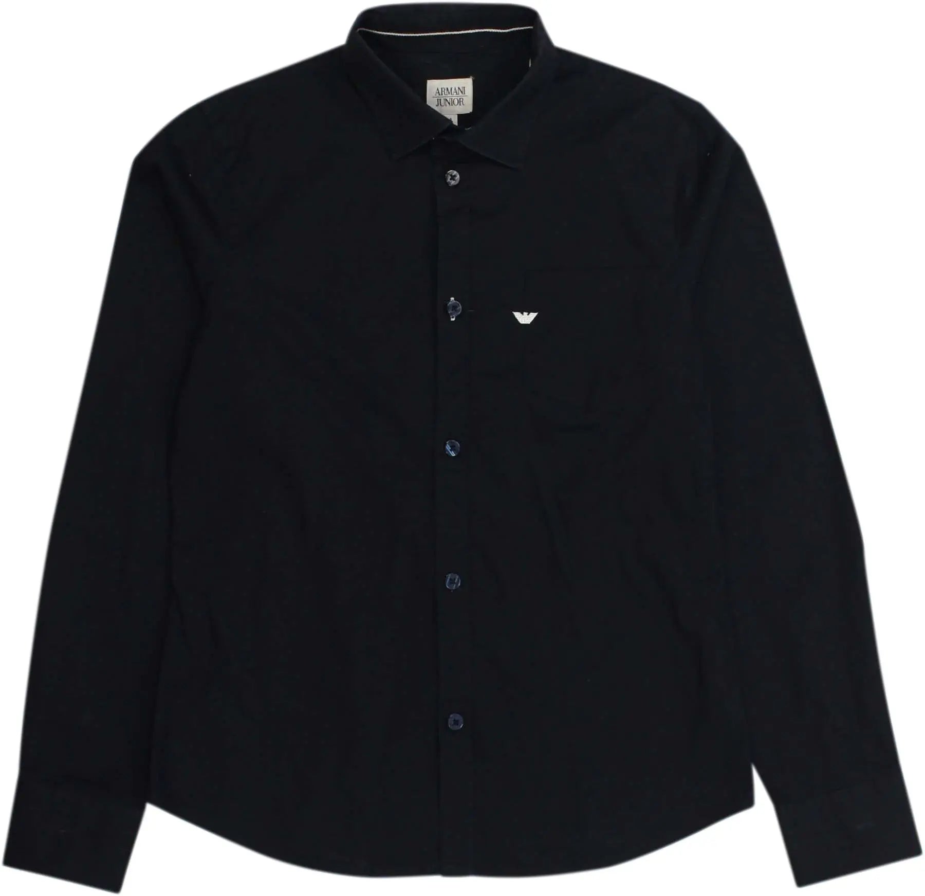 Armani Junior - Black Long Sleeve Shirt by Armani- ThriftTale.com - Vintage and second handclothing