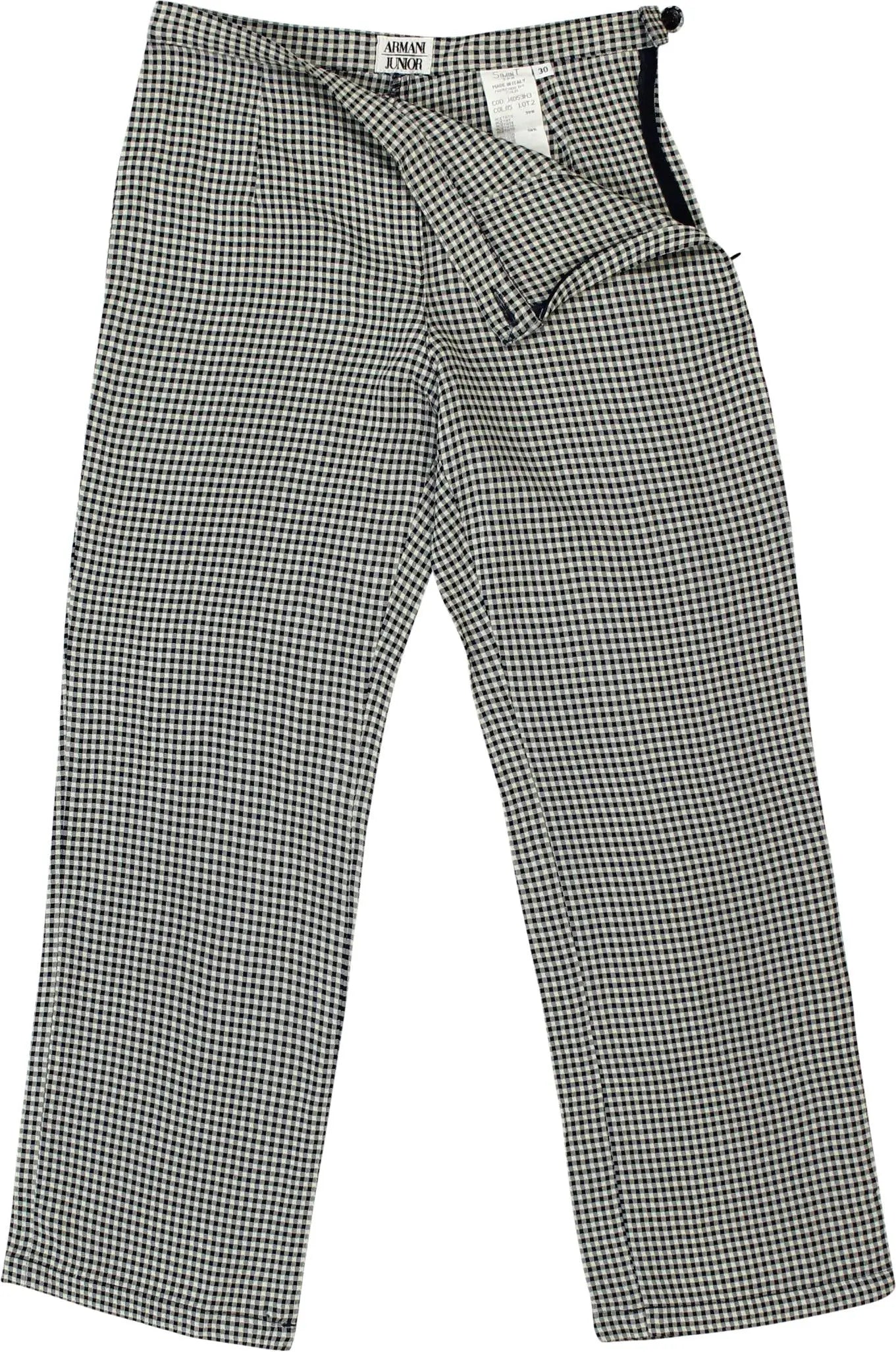 Armani Junior - Checked Trousers by Armani- ThriftTale.com - Vintage and second handclothing