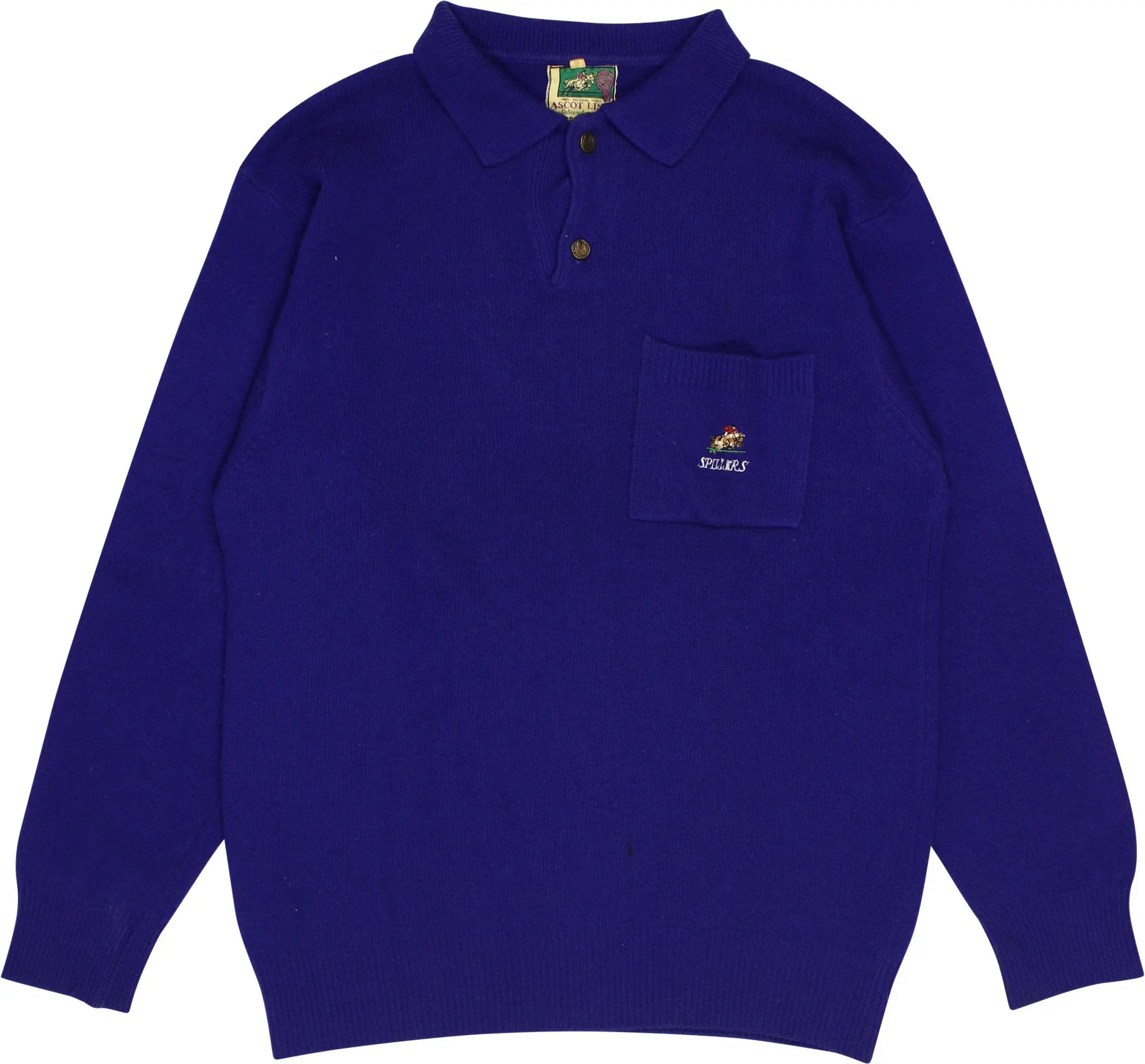 Ascot Line - Purple Quarter Neck Jumper- ThriftTale.com - Vintage and second handclothing