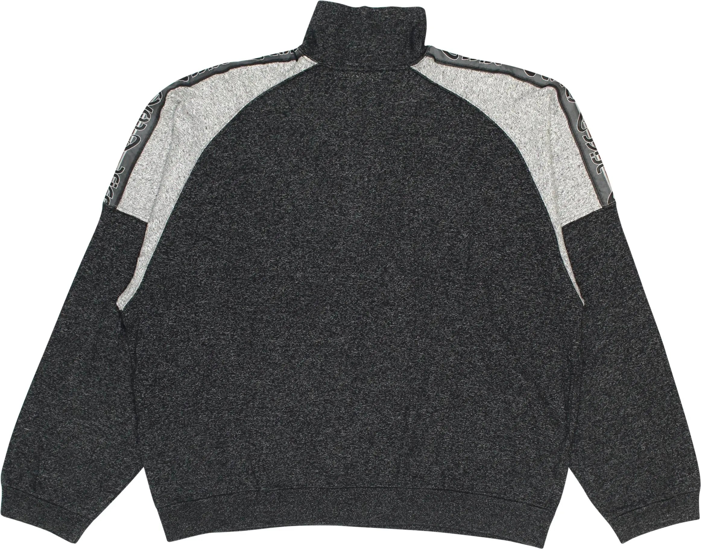 Asics - Grey Quarter Neck Zip Sweatshirt- ThriftTale.com - Vintage and second handclothing