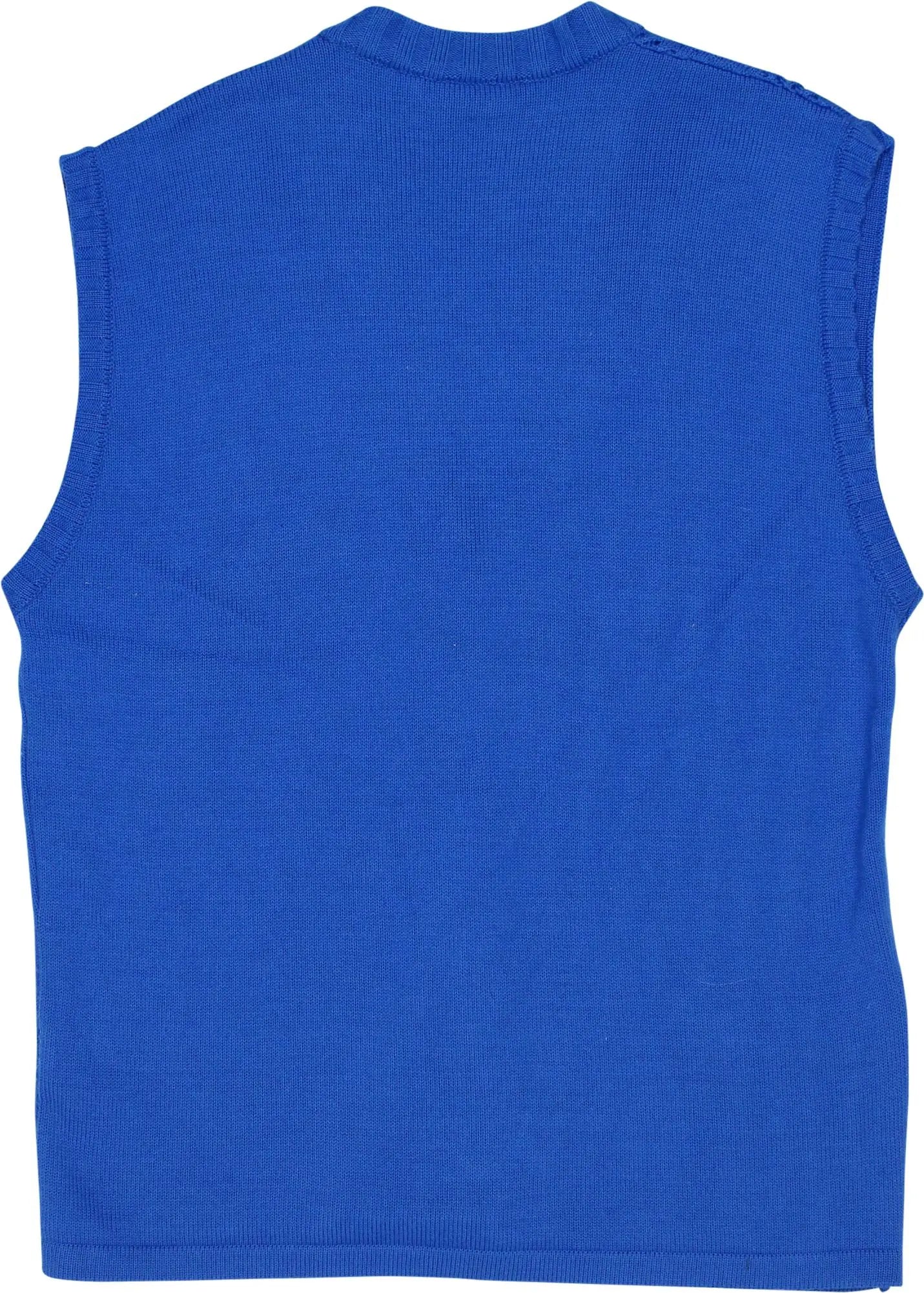 Aspa - Blue Buttoned Vest- ThriftTale.com - Vintage and second handclothing