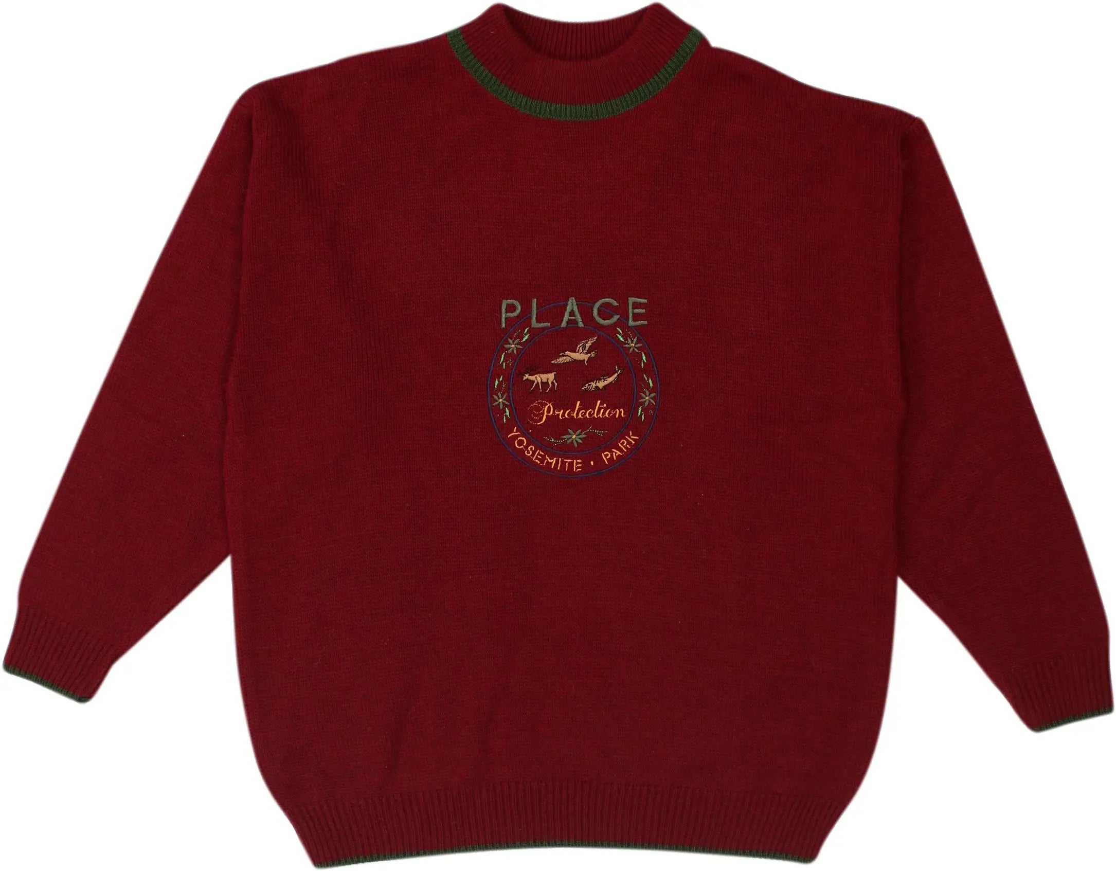 Astro - Red Wool Blend Sweater- ThriftTale.com - Vintage and second handclothing
