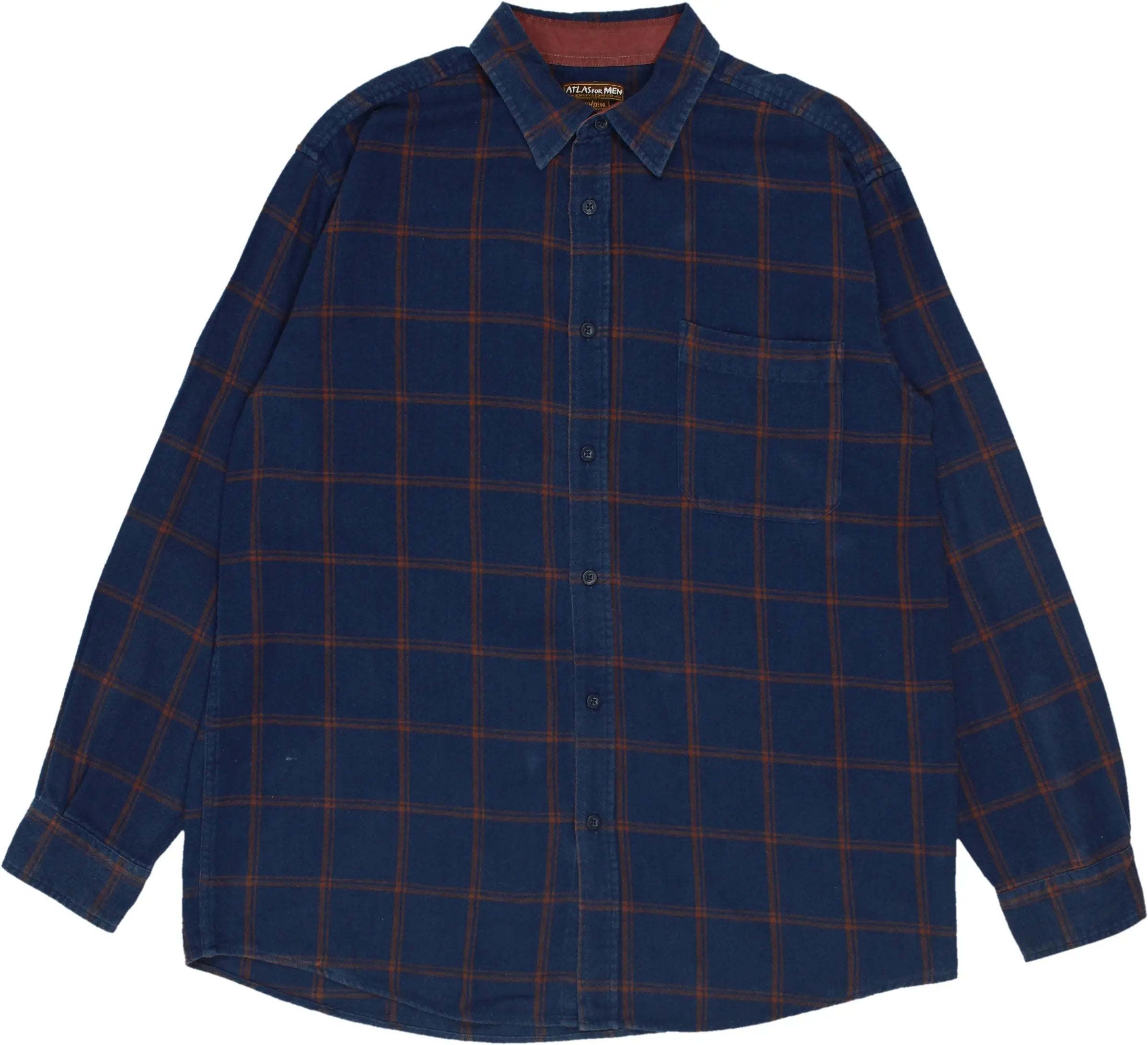 Atlas for Men - Checked Flannel Shirt- ThriftTale.com - Vintage and second handclothing