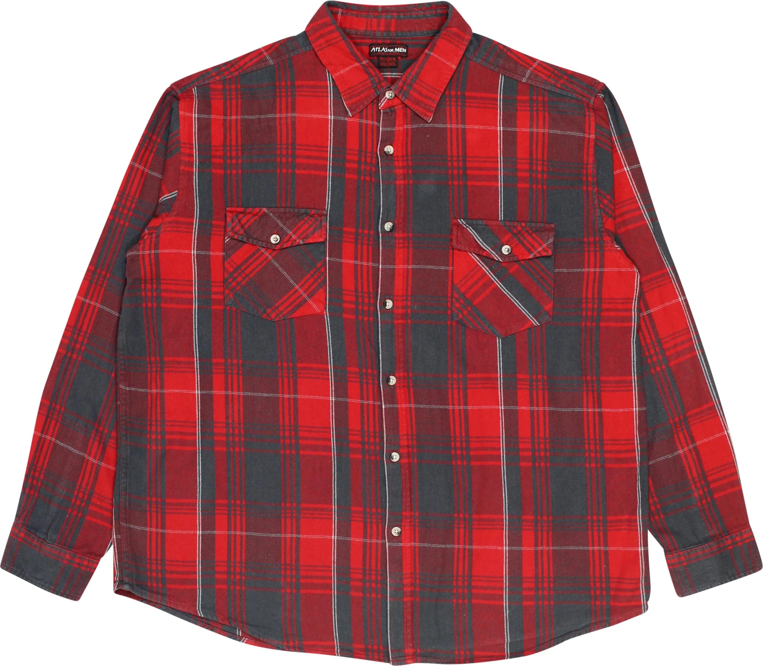Atlas for Men - Checkered Flannel Shirt- ThriftTale.com - Vintage and second handclothing
