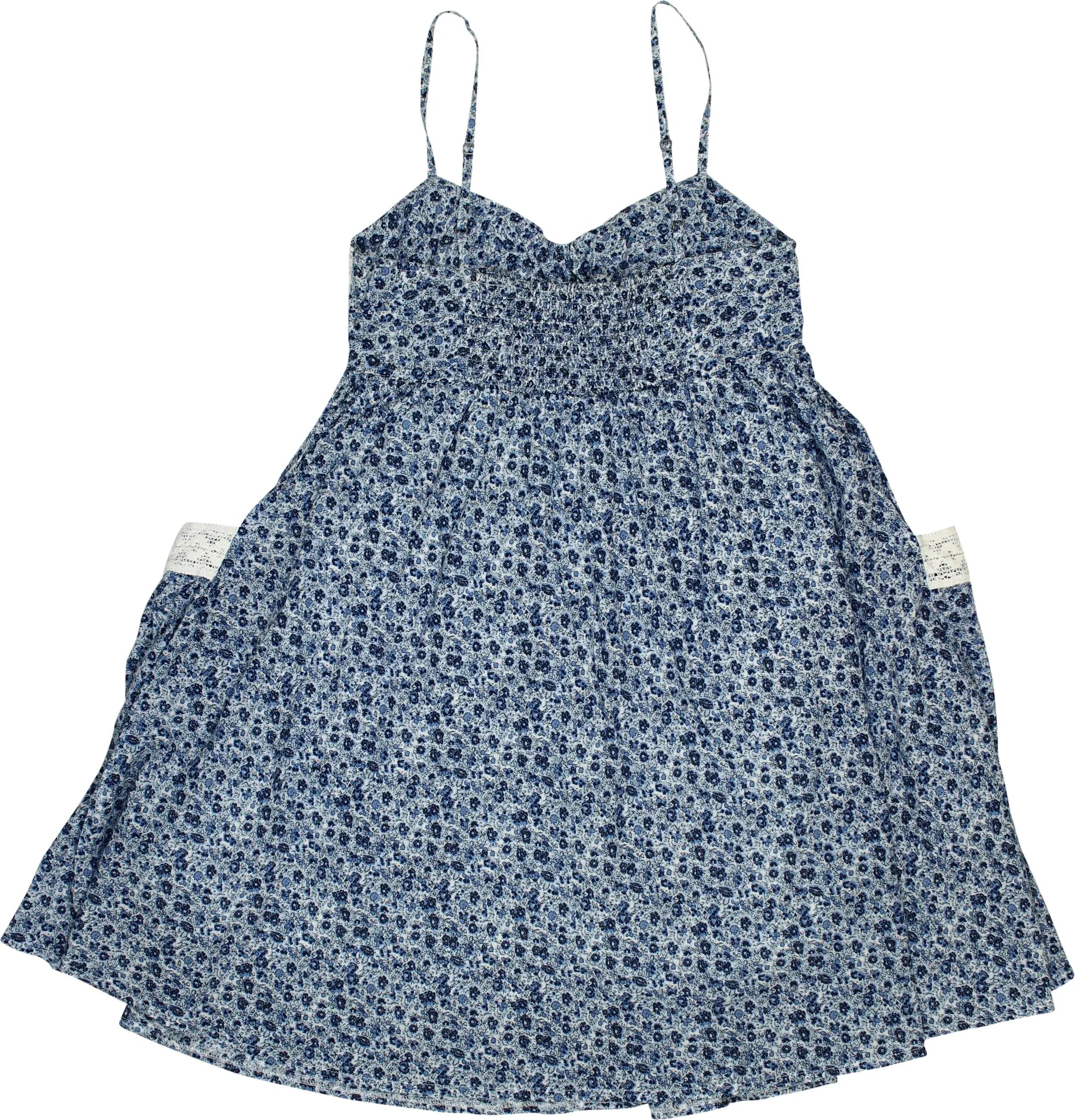 Att. - Blue Floral Dress by ATT- ThriftTale.com - Vintage and second handclothing