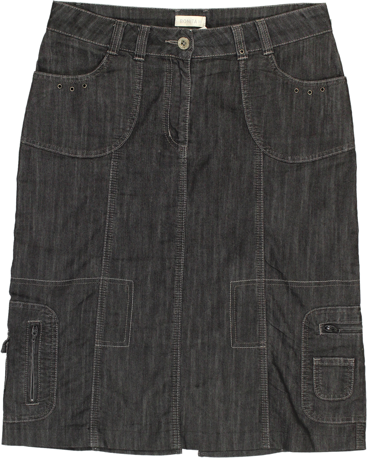 Bonita - Denim Skirt- ThriftTale.com - Vintage and second handclothing