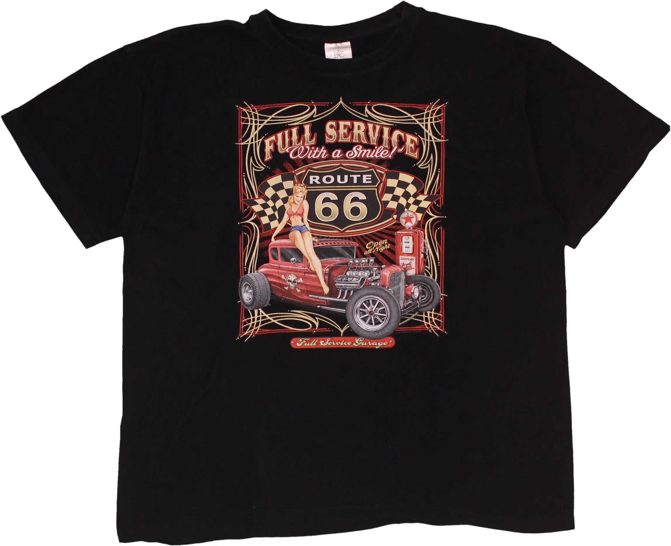 B&C - Route 66 Full Service T-shirt- ThriftTale.com - Vintage and second handclothing