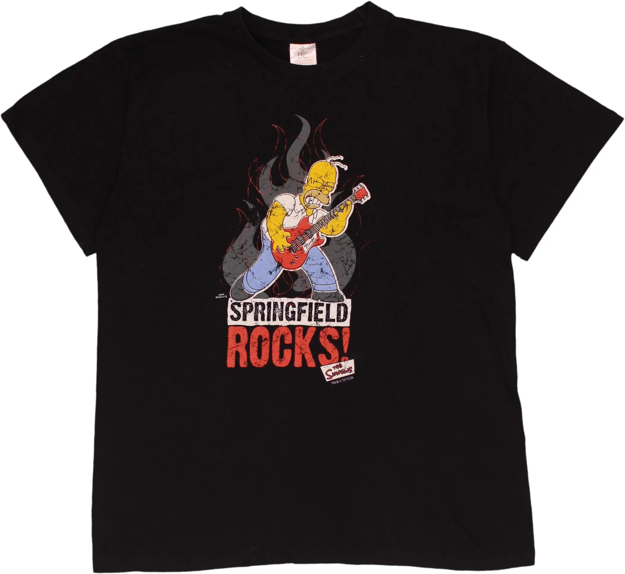 B&C - Springfield Rocks The Simpsons T-shirt- ThriftTale.com - Vintage and second handclothing