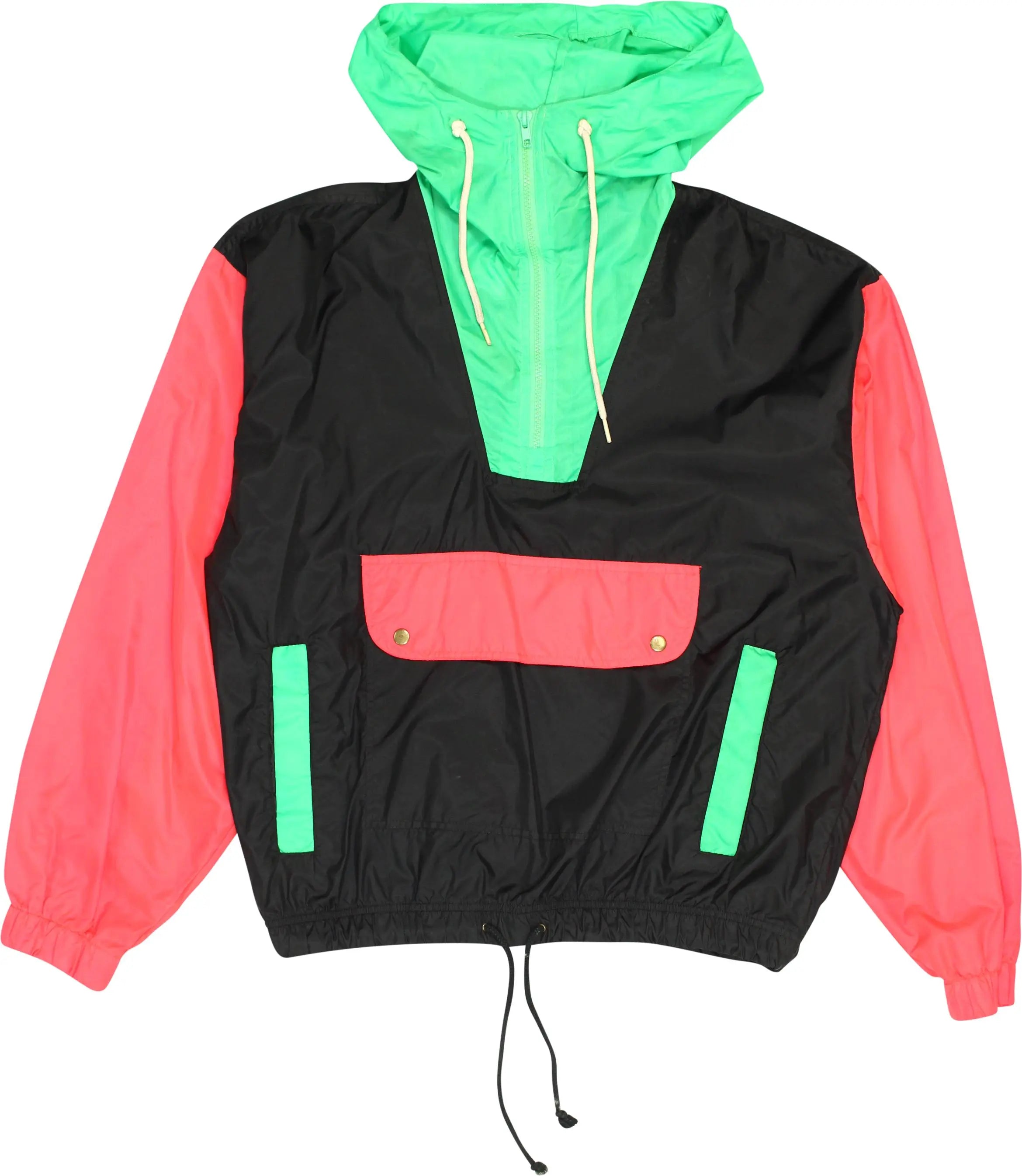 Badge - Bright Colored Windbreaker- ThriftTale.com - Vintage and second handclothing