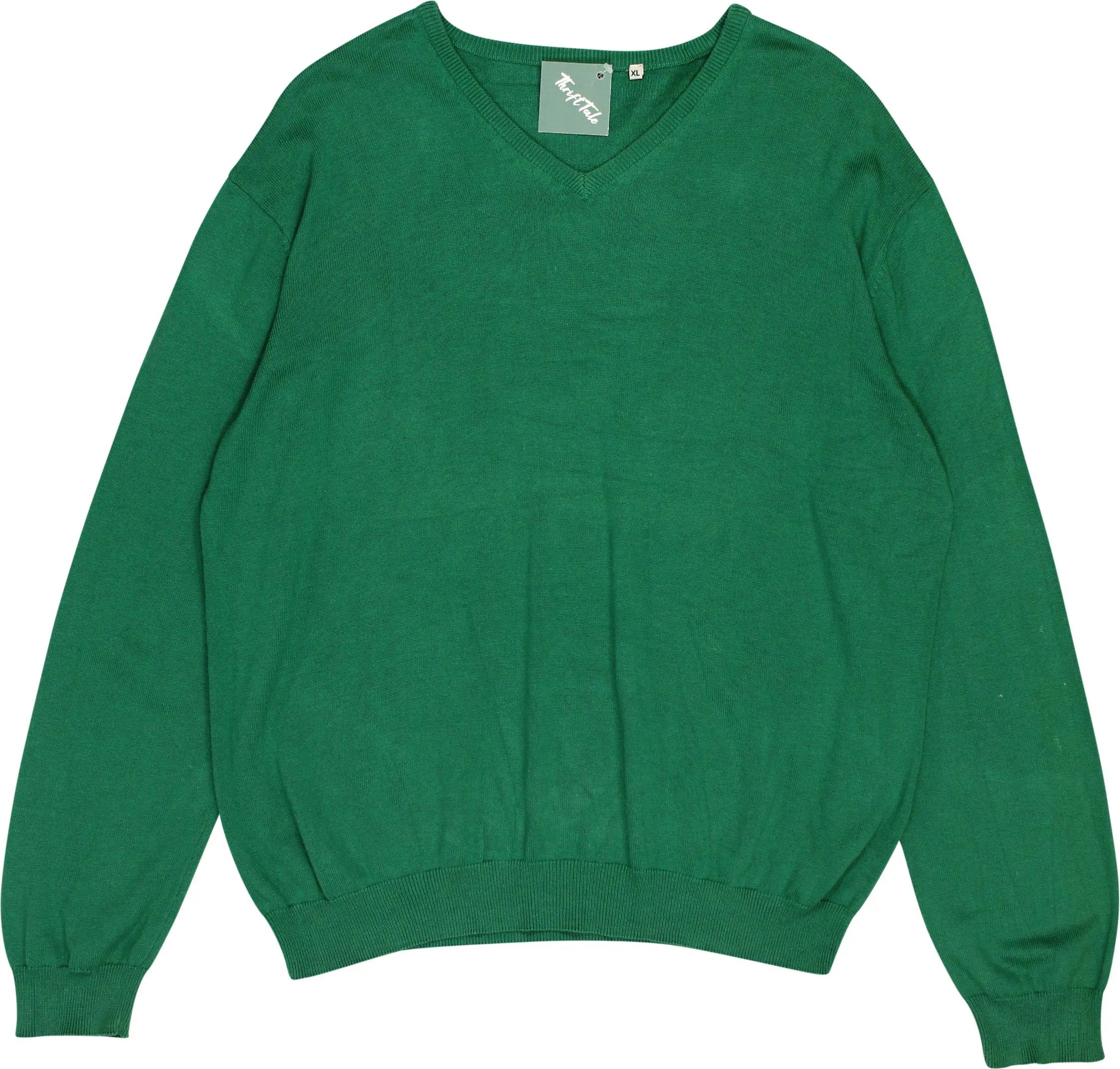 Baileys - Green V-neck Jumper- ThriftTale.com - Vintage and second handclothing