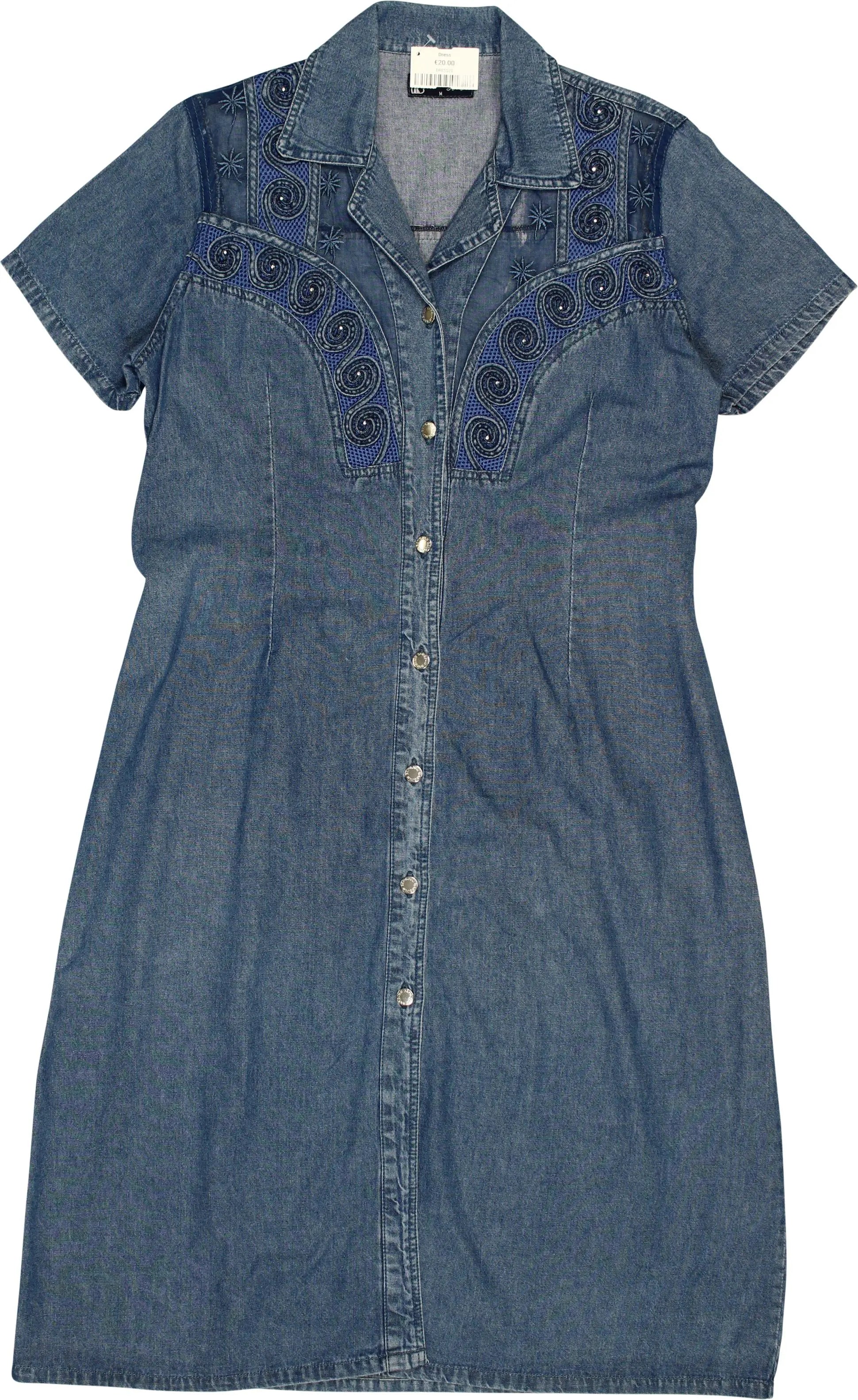 Bangjuji - 90s Denim Dress- ThriftTale.com - Vintage and second handclothing