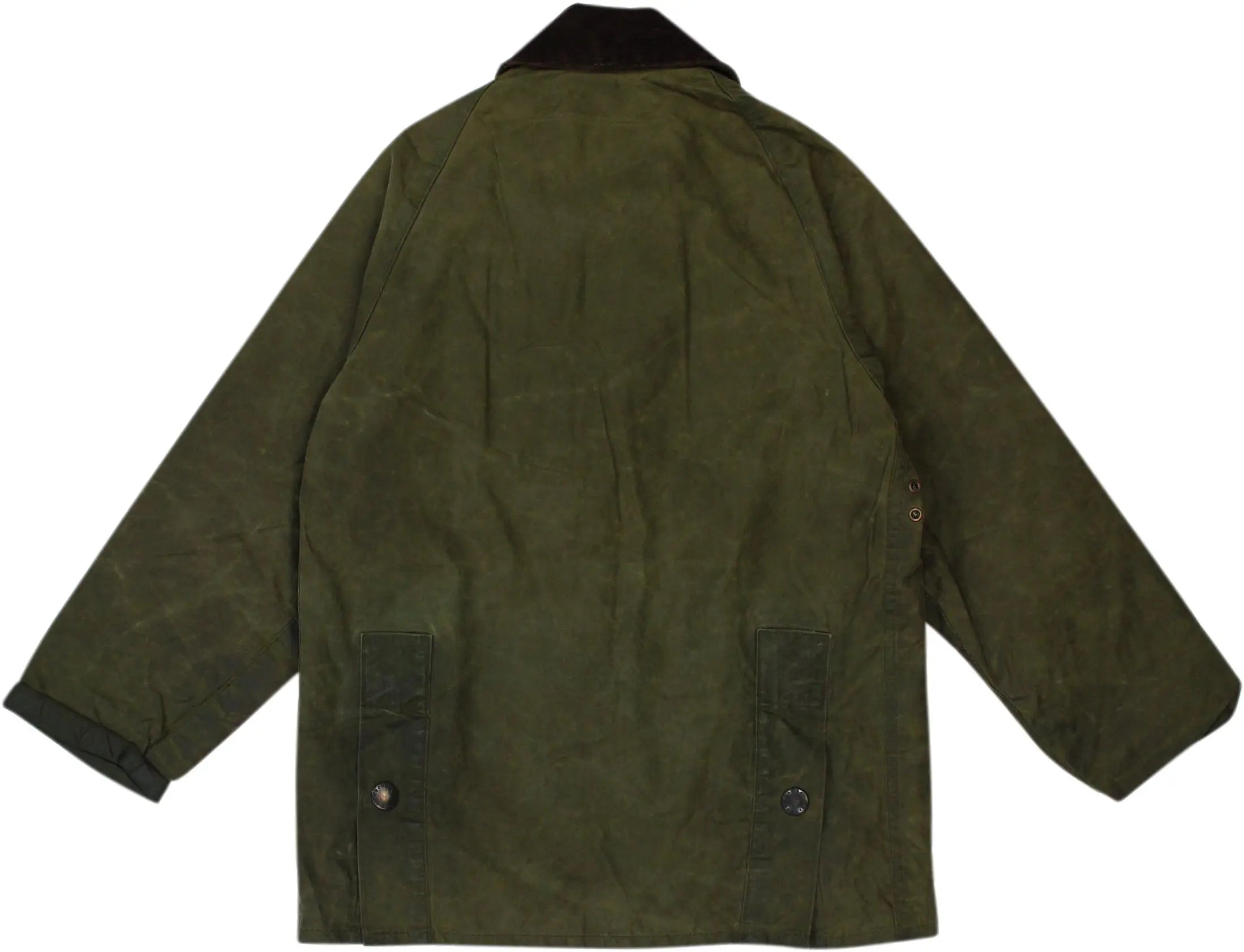 Barbour - Green Waxed Coat by Barbour- ThriftTale.com - Vintage and second handclothing
