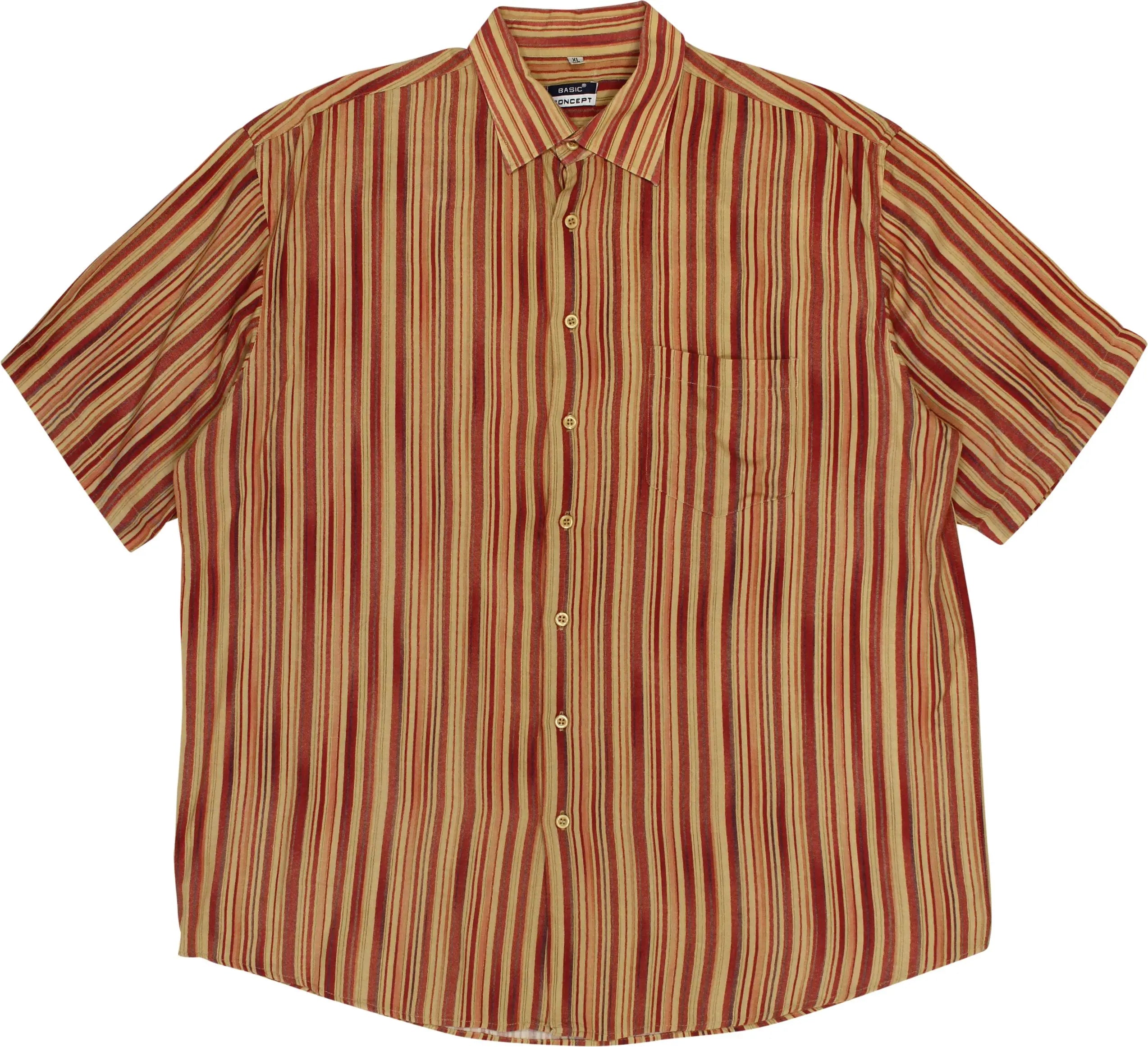 Basic Concept - 90s Striped Short Sleeve Shirt- ThriftTale.com - Vintage and second handclothing