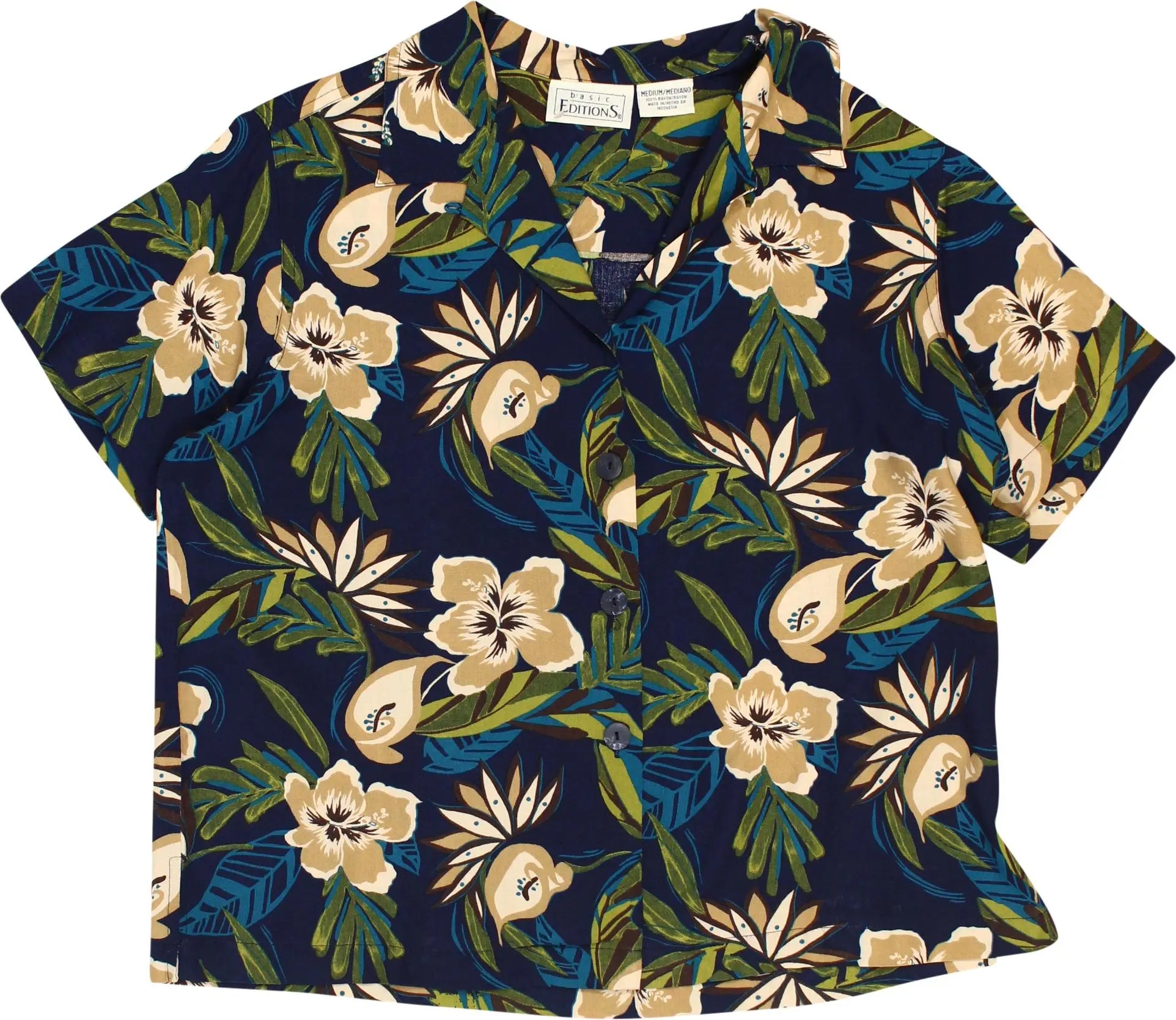Basic Editions - Floral Shirt- ThriftTale.com - Vintage and second handclothing