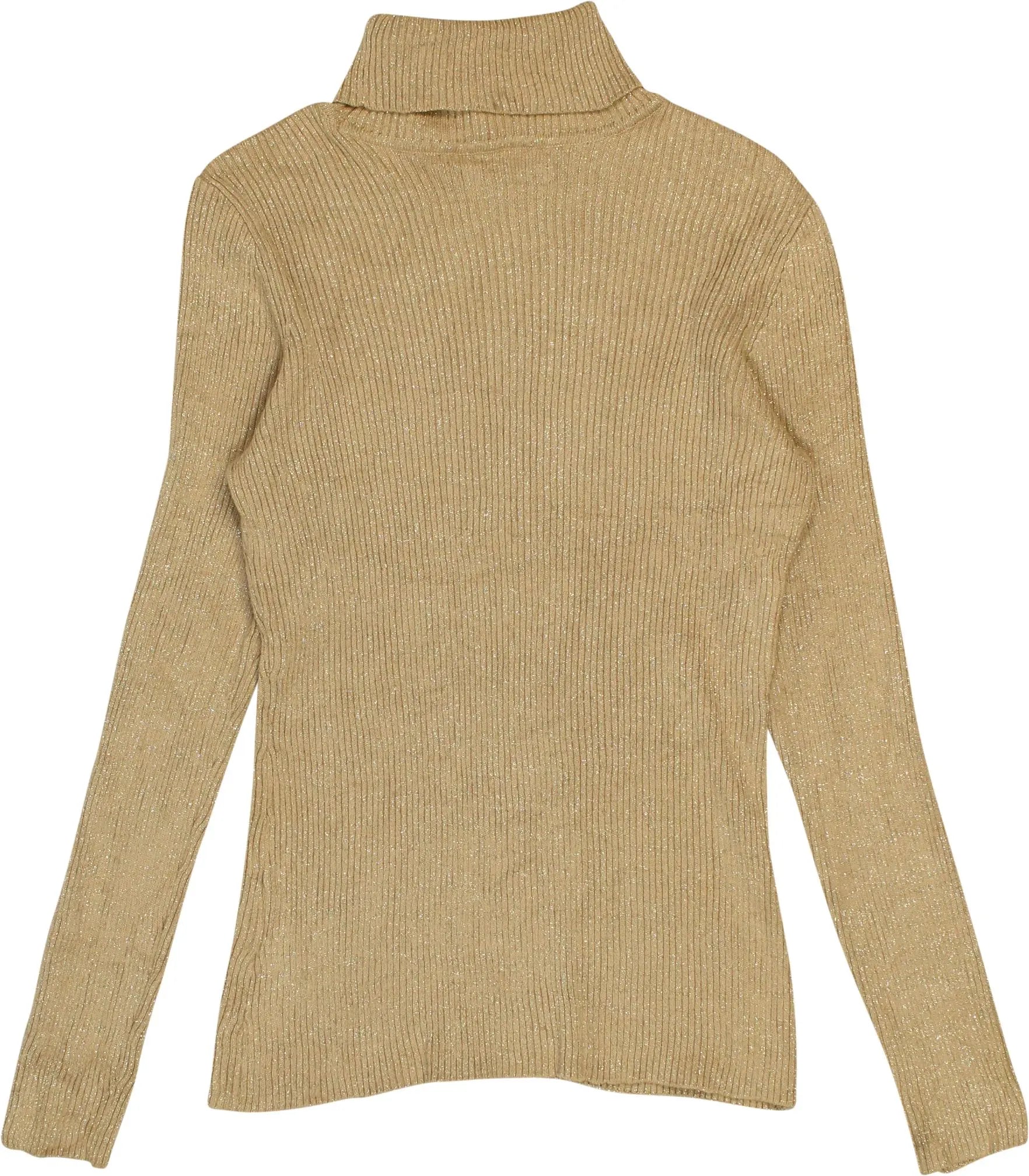 Basic Editions - Turtleneck Jumper with Metallic Yarn- ThriftTale.com - Vintage and second handclothing