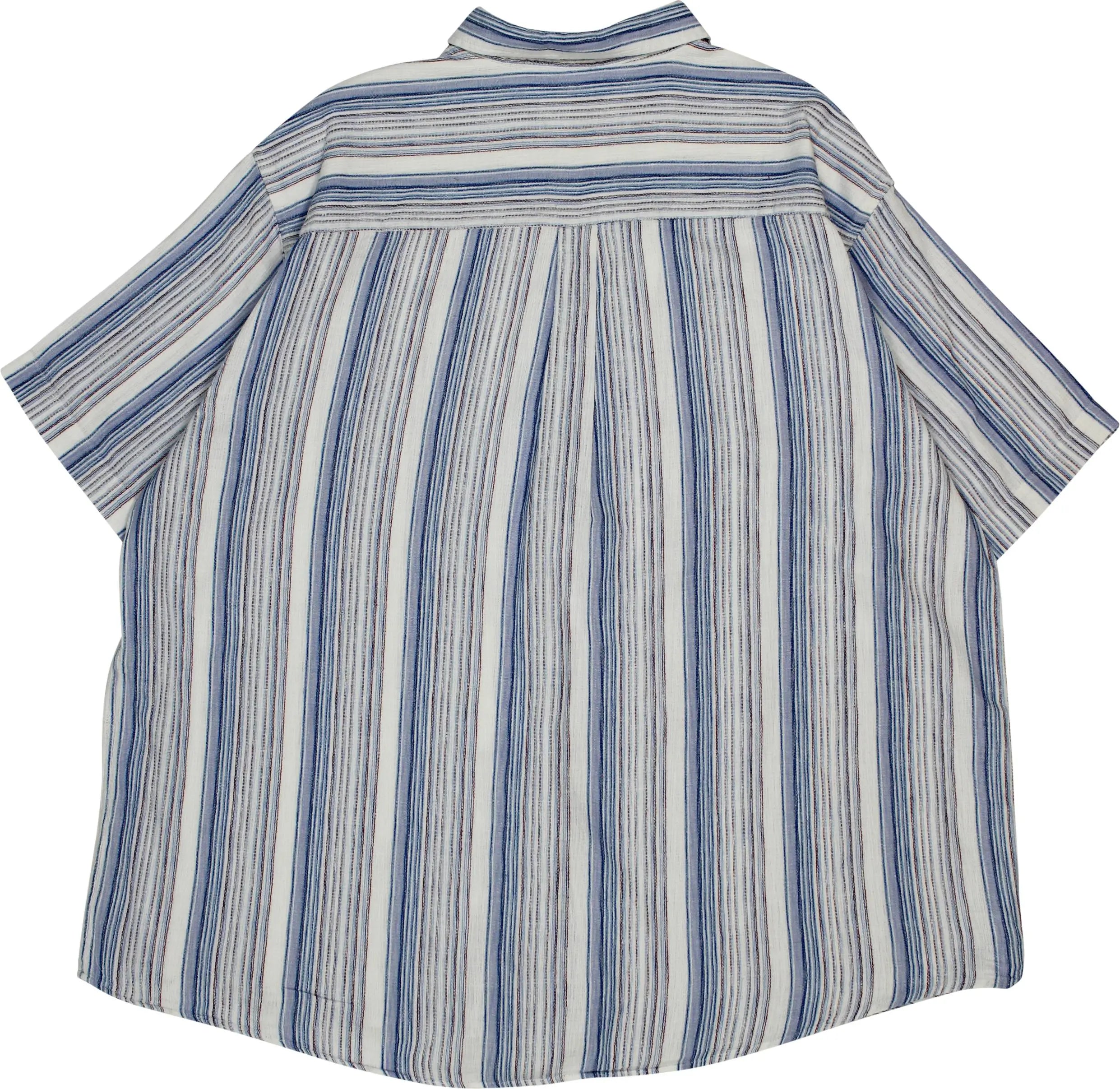 Basic Line - Striped Short Sleeve Shirt- ThriftTale.com - Vintage and second handclothing