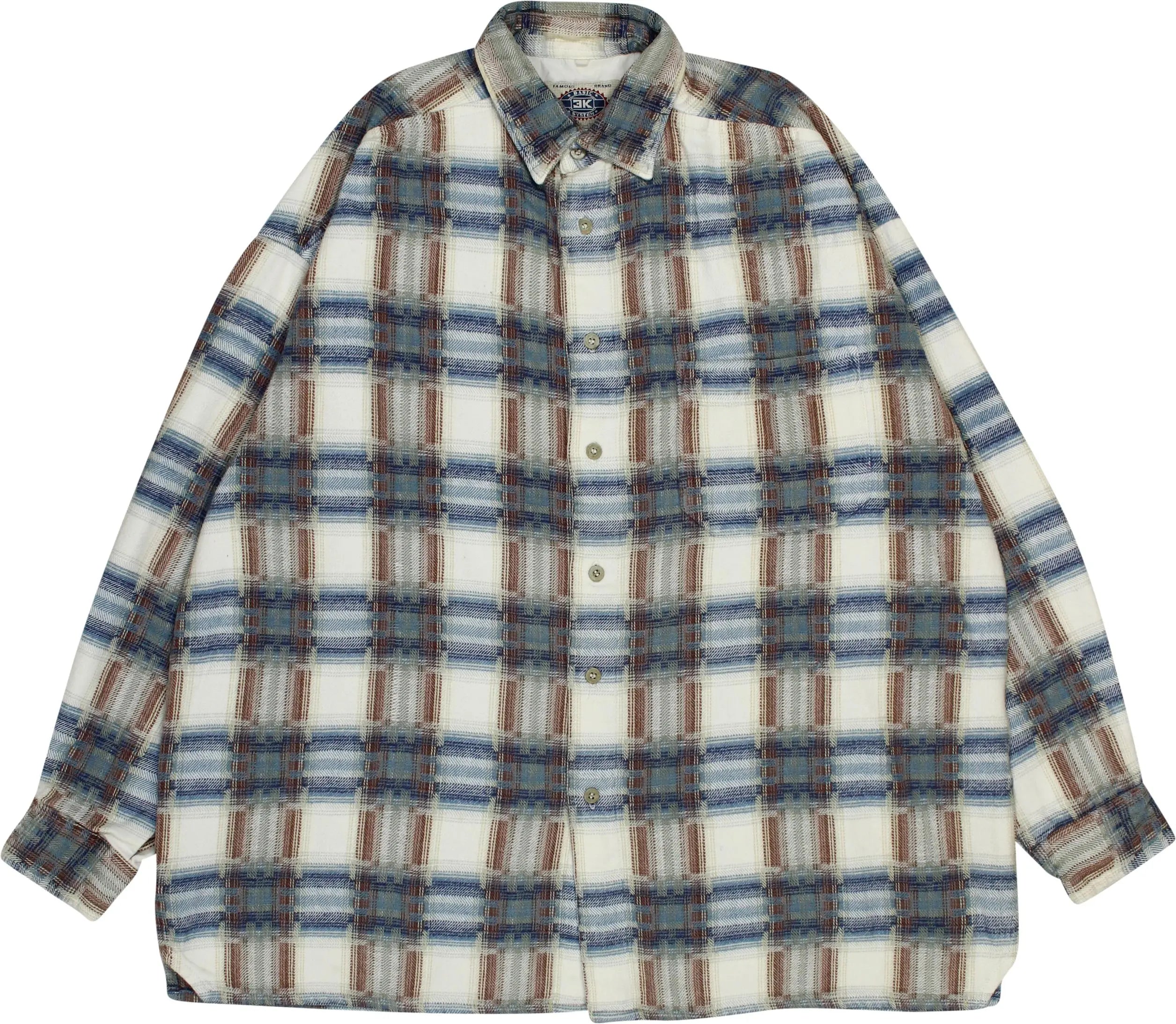 Basic System - Checkered Flannel Shirt- ThriftTale.com - Vintage and second handclothing