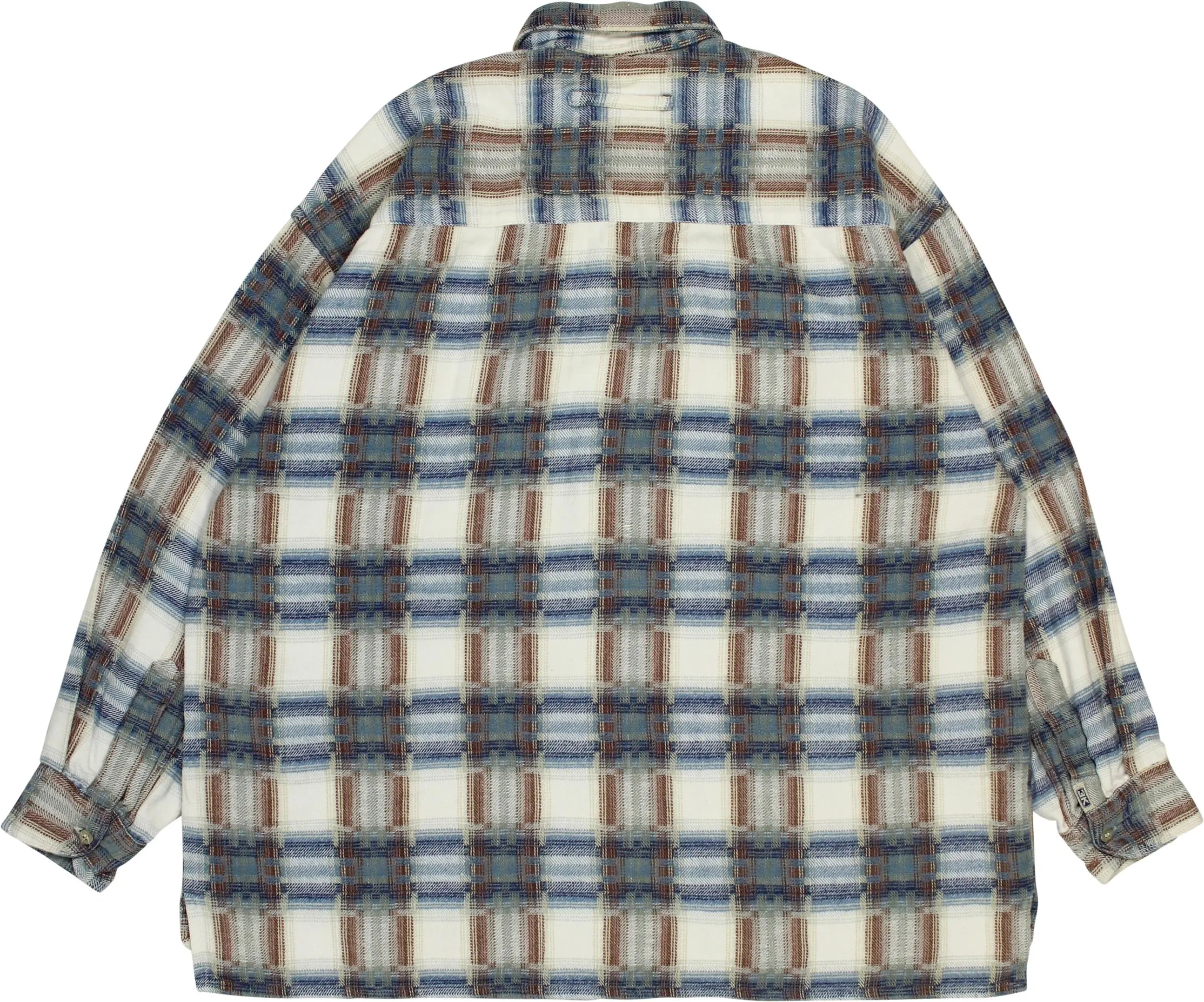Basic System - Checkered Flannel Shirt- ThriftTale.com - Vintage and second handclothing