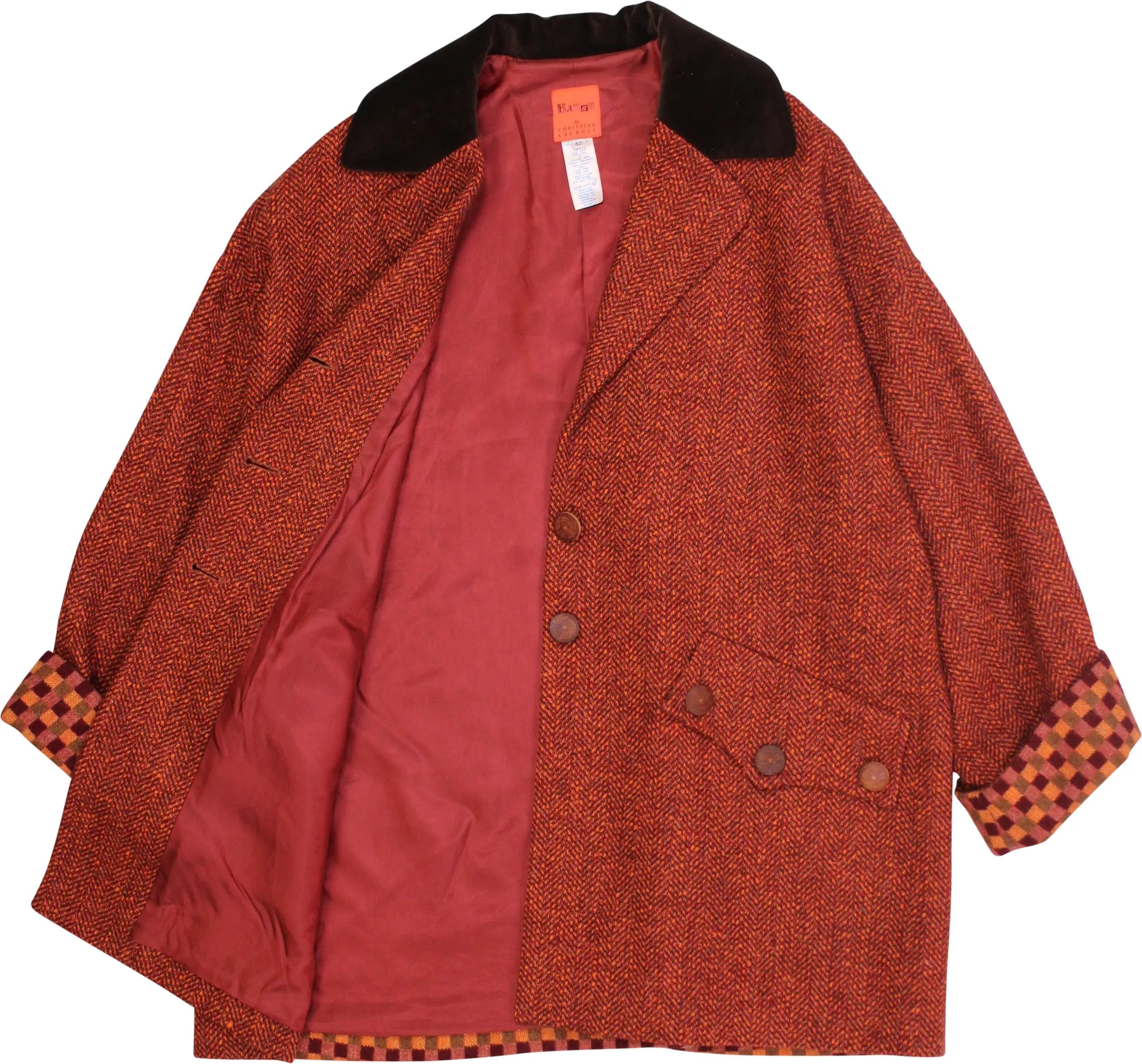 Bazar by Christian Lacroix - Colourful Wool Coat by Christian Lacroix- ThriftTale.com - Vintage and second handclothing