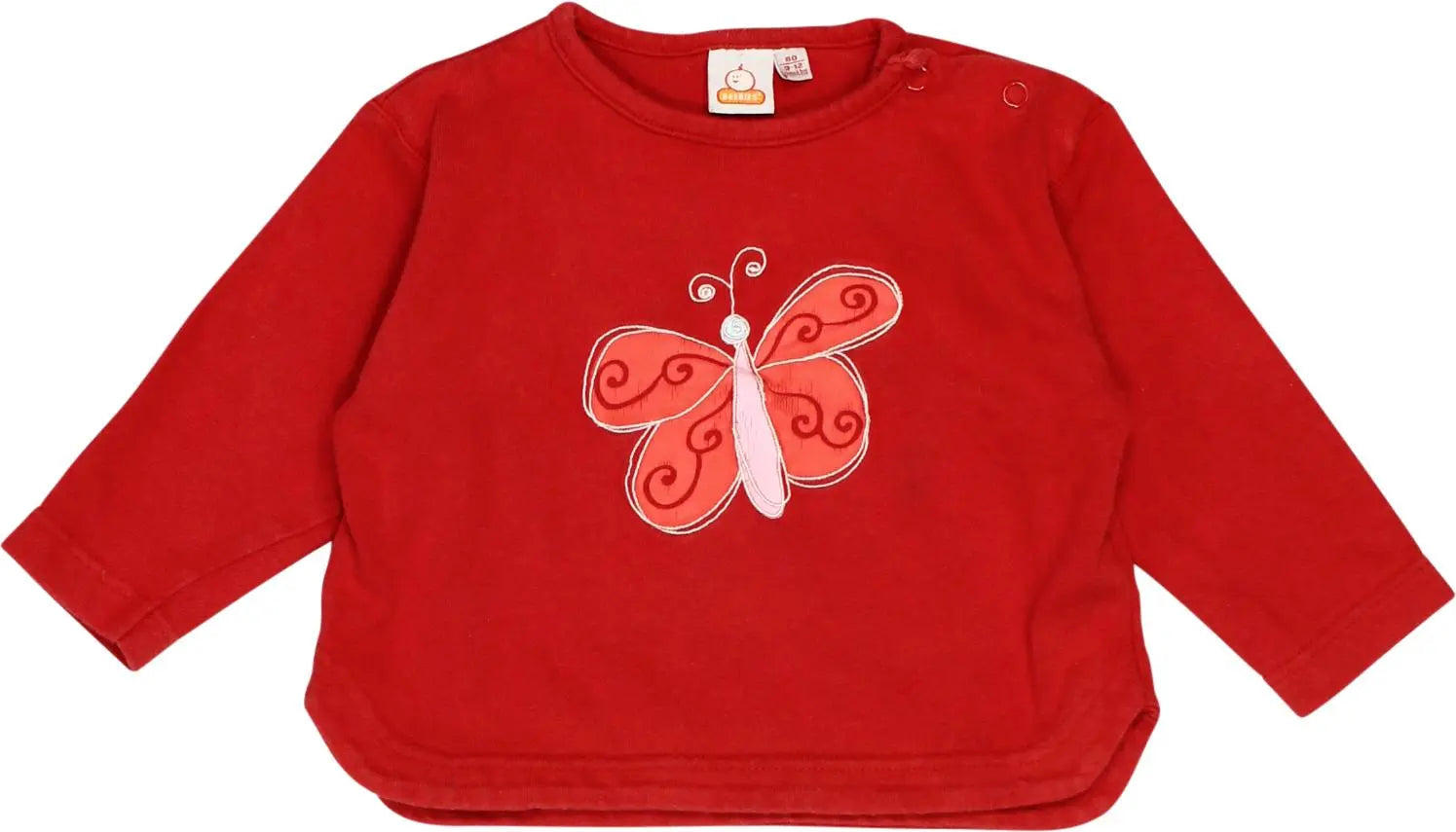 Beebies - Long Sleeve Top with Butterfly- ThriftTale.com - Vintage and second handclothing