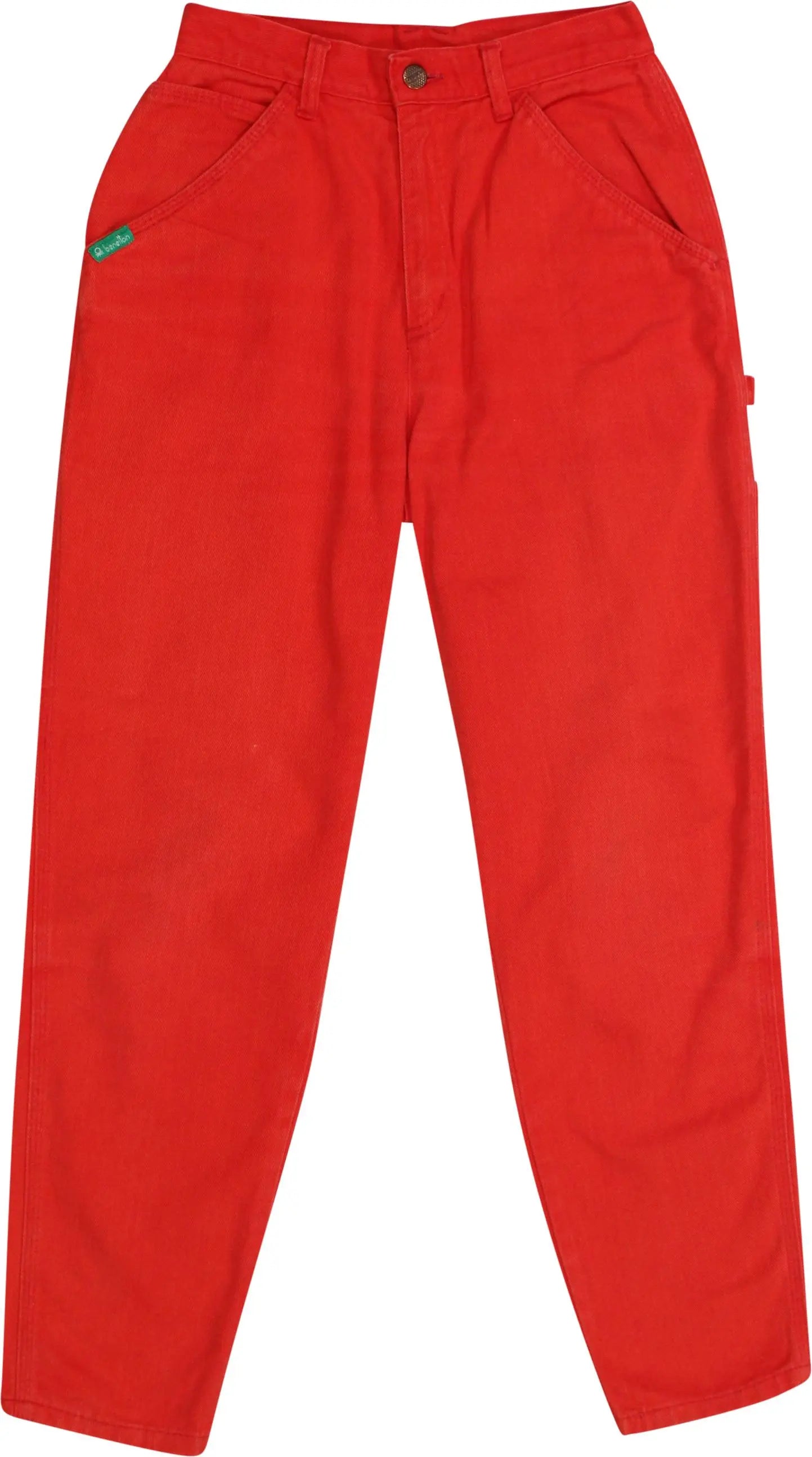 Benetton - Red Benetton Jeans- ThriftTale.com - Vintage and second handclothing