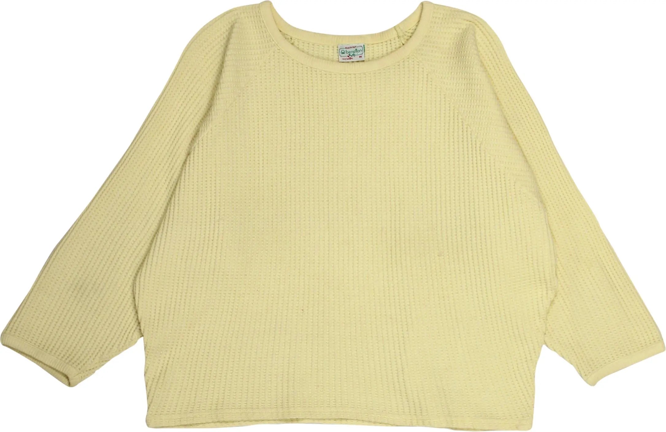 Benetton - Waffle Fabric Jumper by Benetton- ThriftTale.com - Vintage and second handclothing