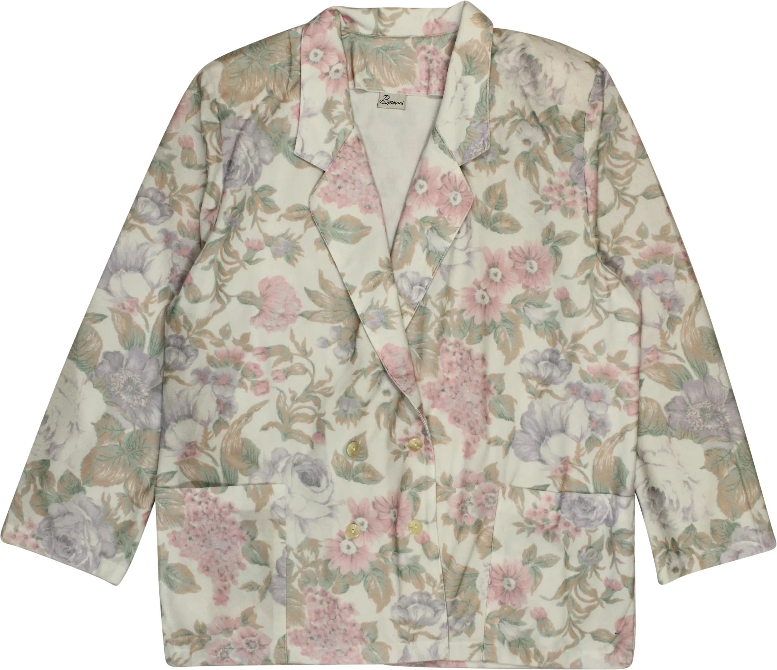Bermani - Floral Blazer- ThriftTale.com - Vintage and second handclothing