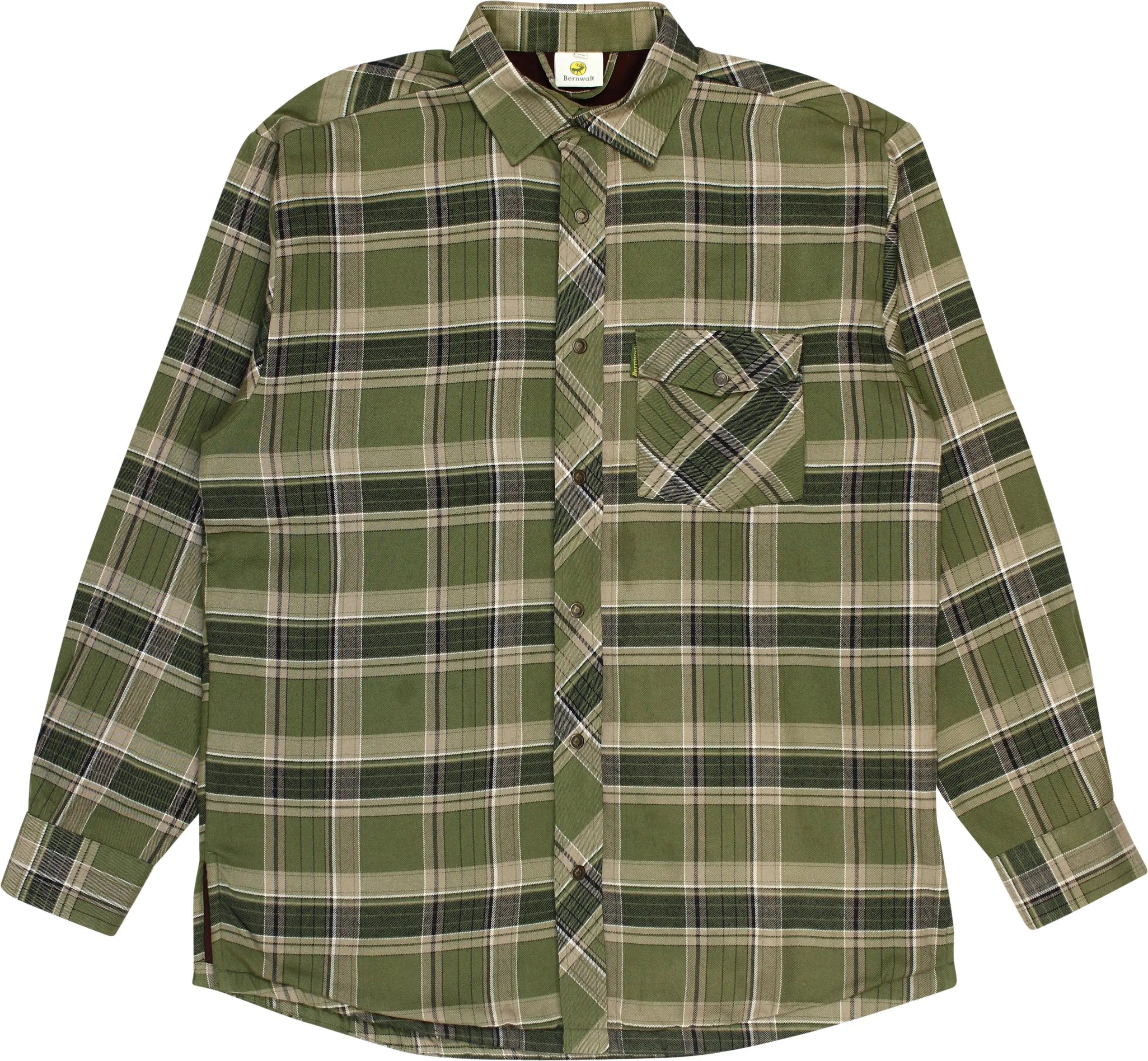 Bernwalt - Checkered Flannel Shirt with Lining- ThriftTale.com - Vintage and second handclothing