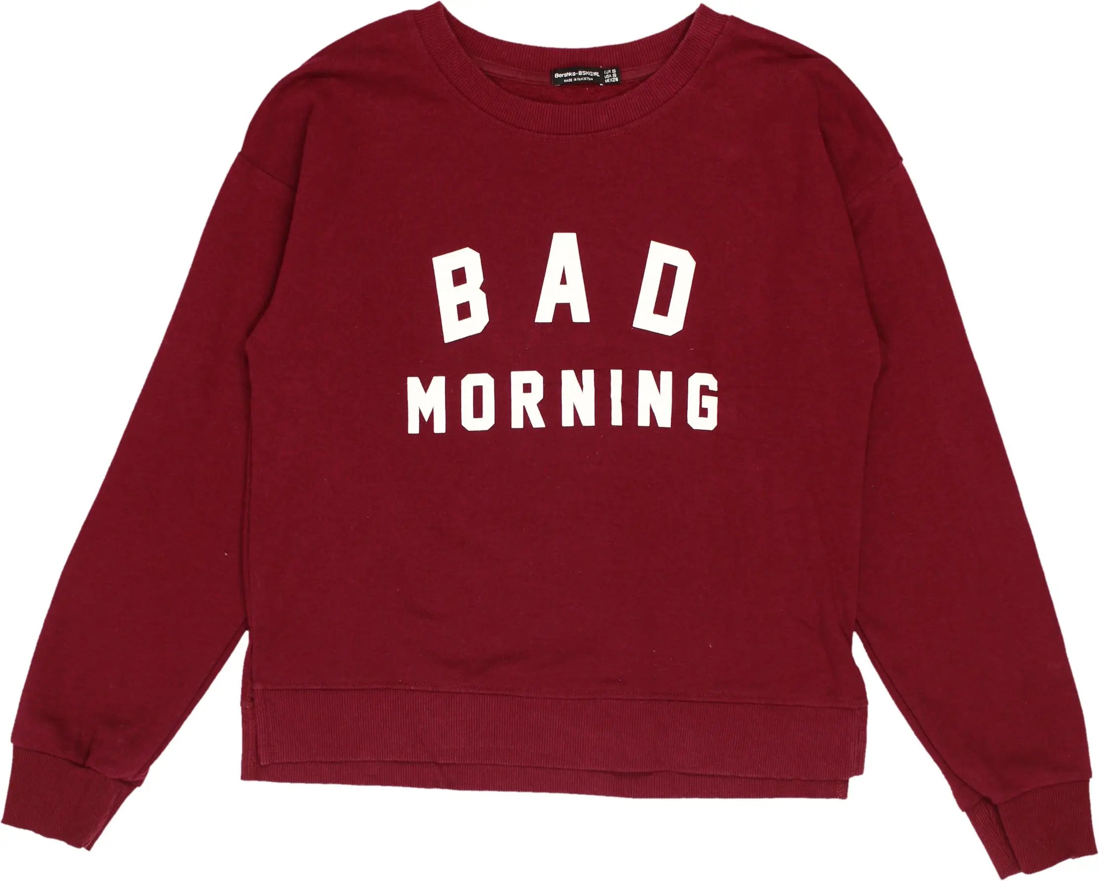 Bershka - 'Bad Morning' Sweater- ThriftTale.com - Vintage and second handclothing
