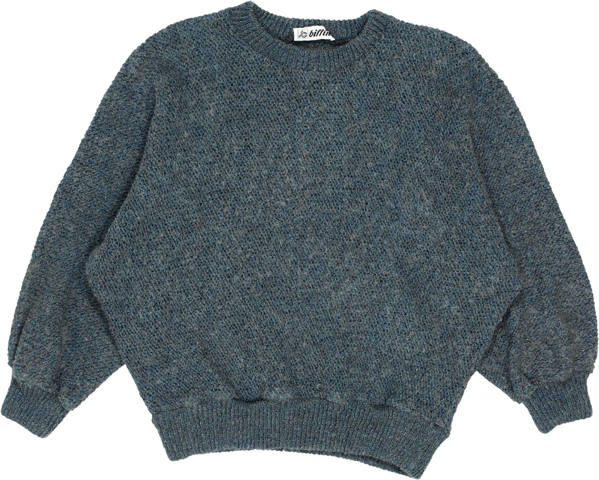 Biffin - 80s Wool Knitted Jumper- ThriftTale.com - Vintage and second handclothing