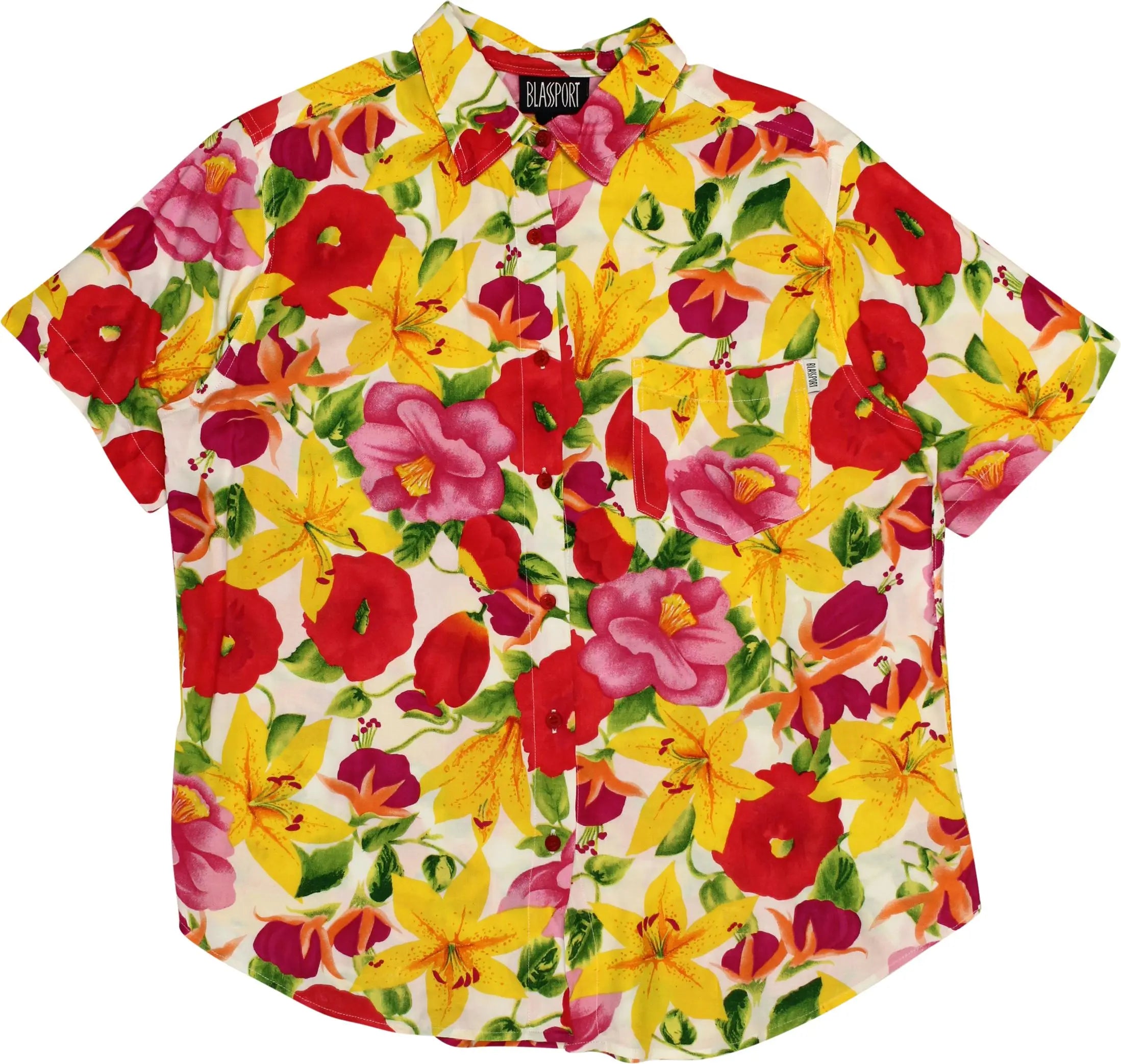 Blassport - 90s Floral Blouse- ThriftTale.com - Vintage and second handclothing
