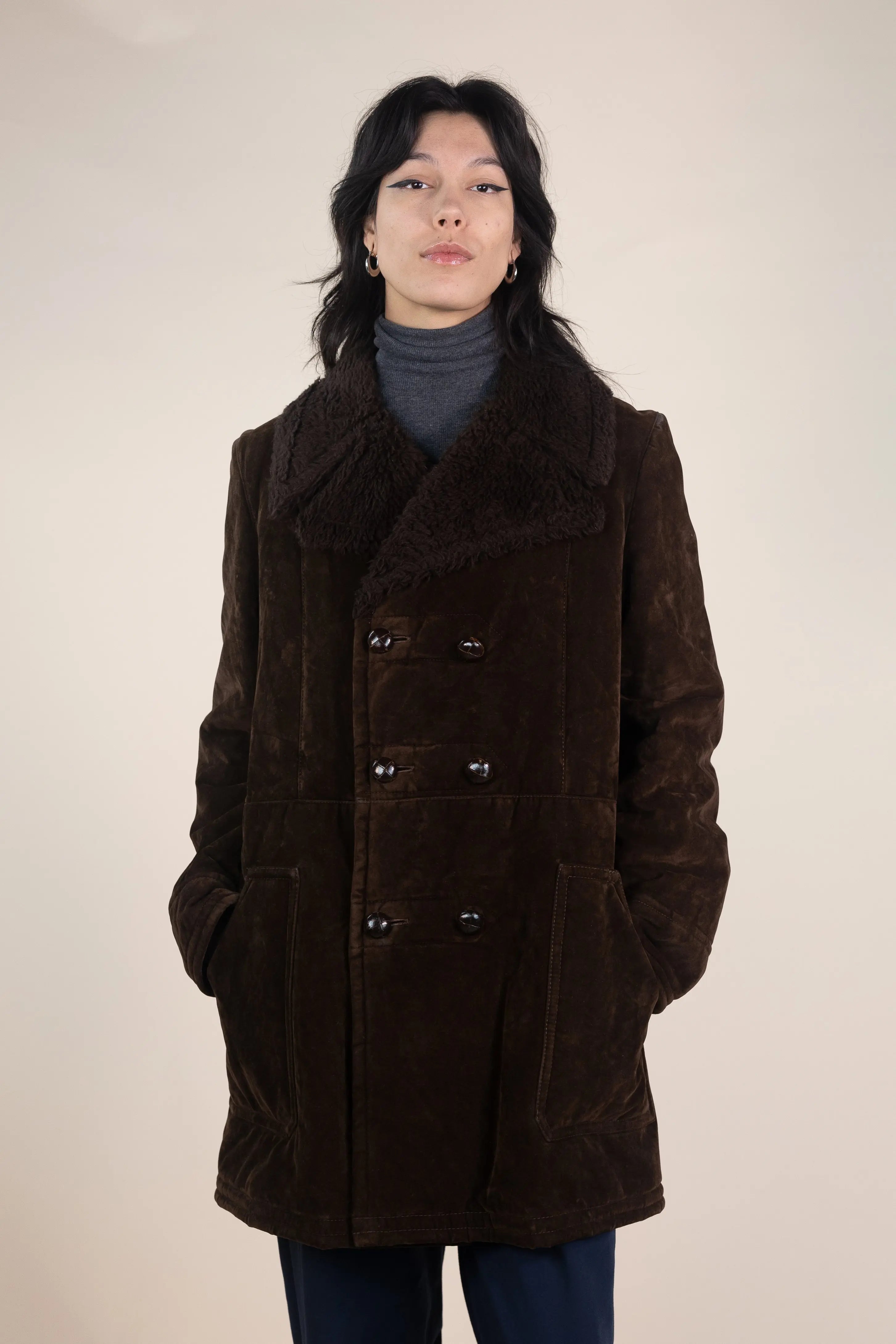 Bloom - Shearling Coat- ThriftTale.com - Vintage and second handclothing