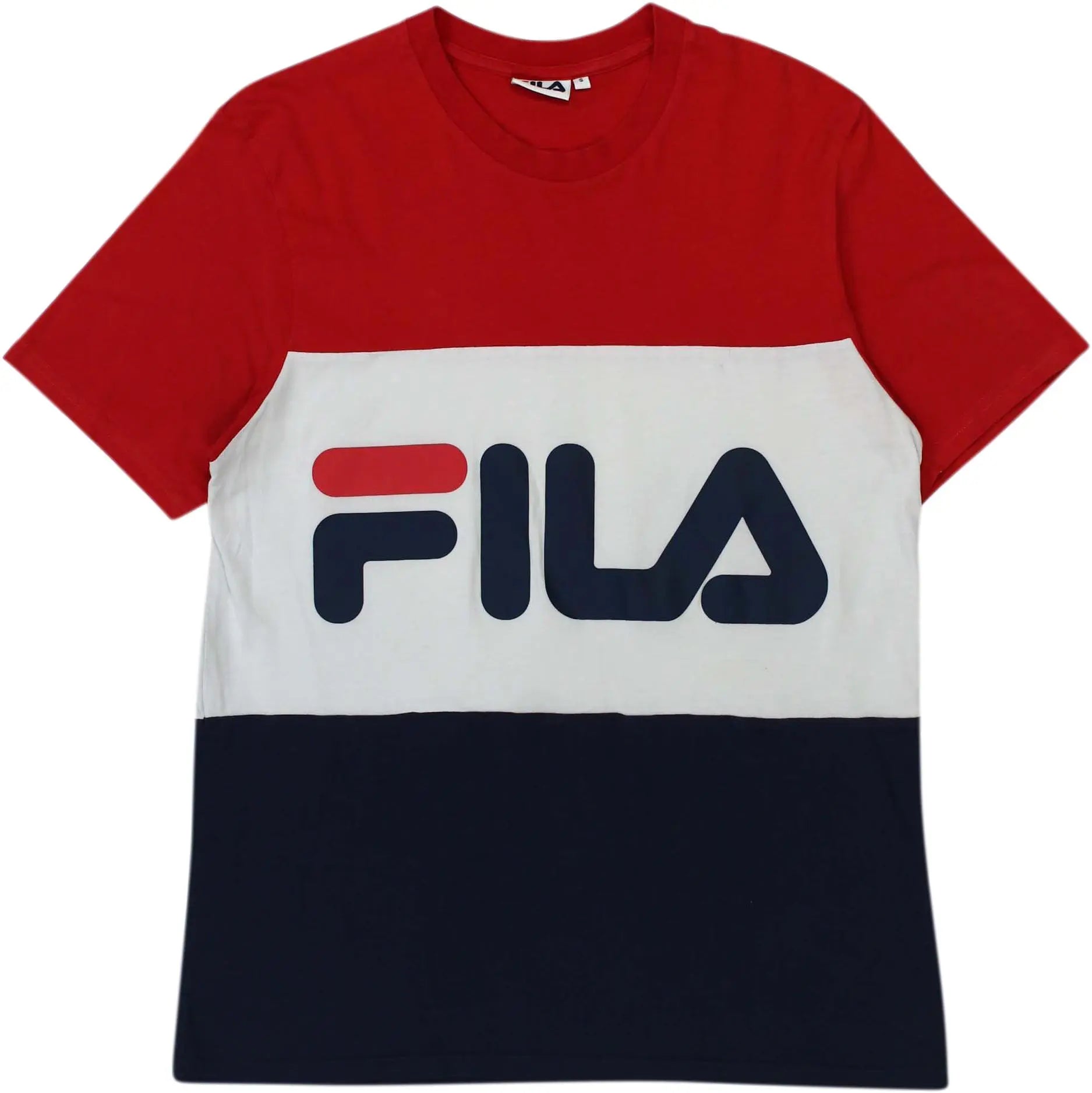 Fila - Fila T-shirt Red/ White/ Blue- ThriftTale.com - Vintage and second handclothing