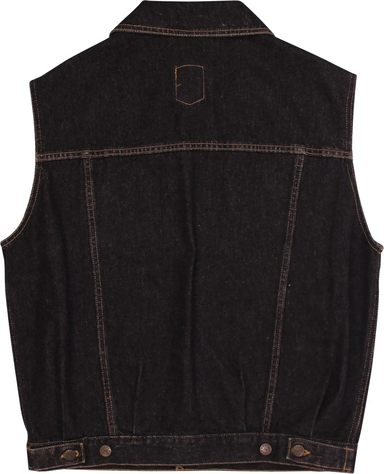 Blue Line - Vintage Sleeveless Denim Jacket- ThriftTale.com - Vintage and second handclothing