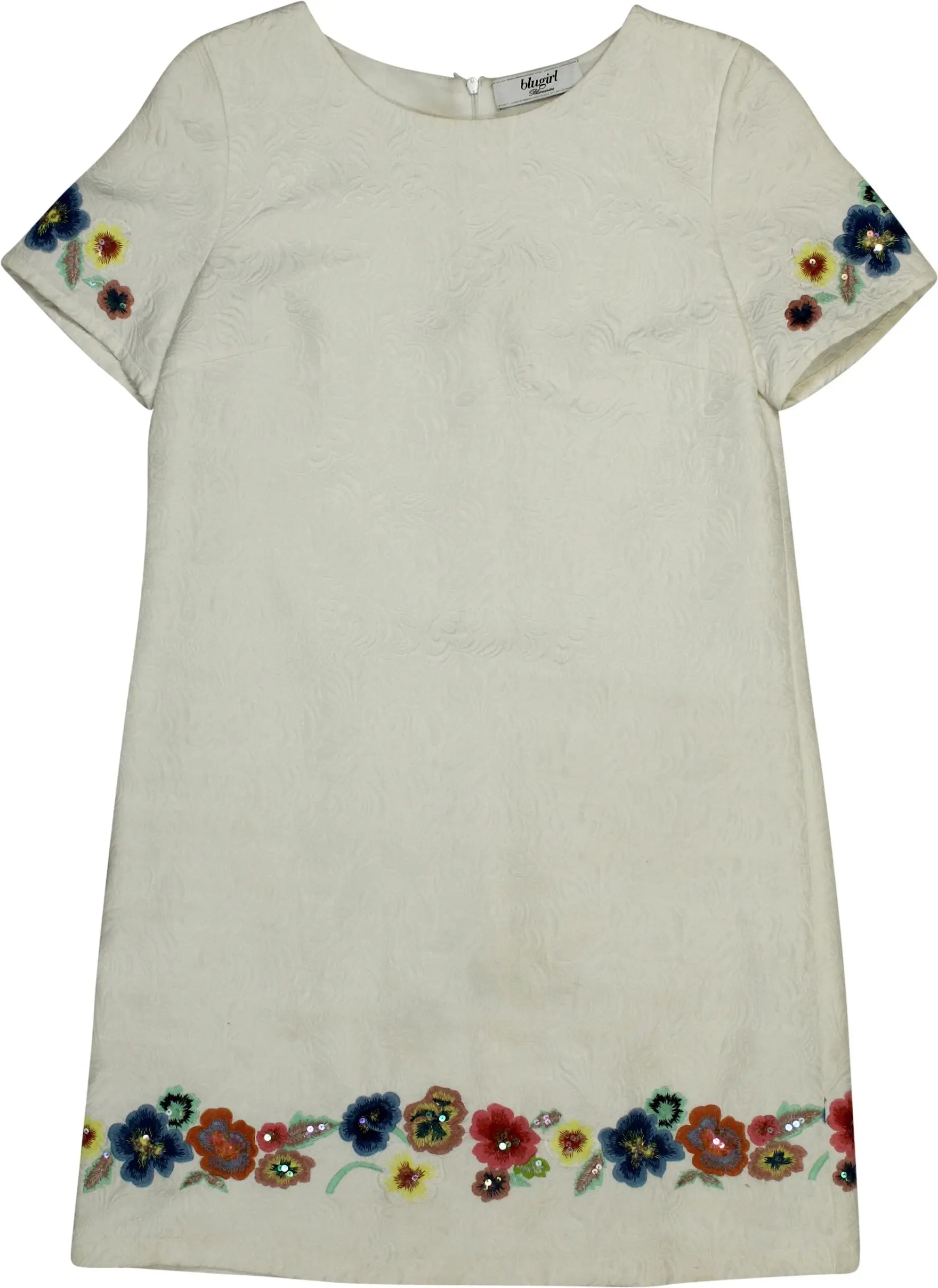Blugirl - Jaquard Weave Embroidered Dress- ThriftTale.com - Vintage and second handclothing