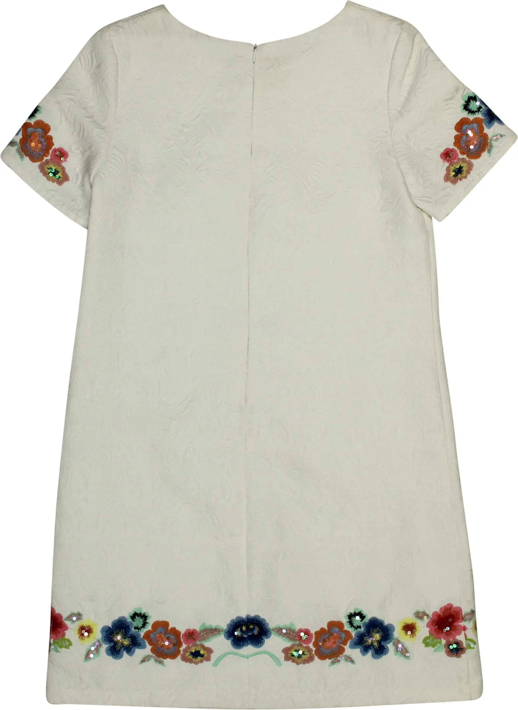 Blugirl - Jaquard Weave Embroidered Dress- ThriftTale.com - Vintage and second handclothing