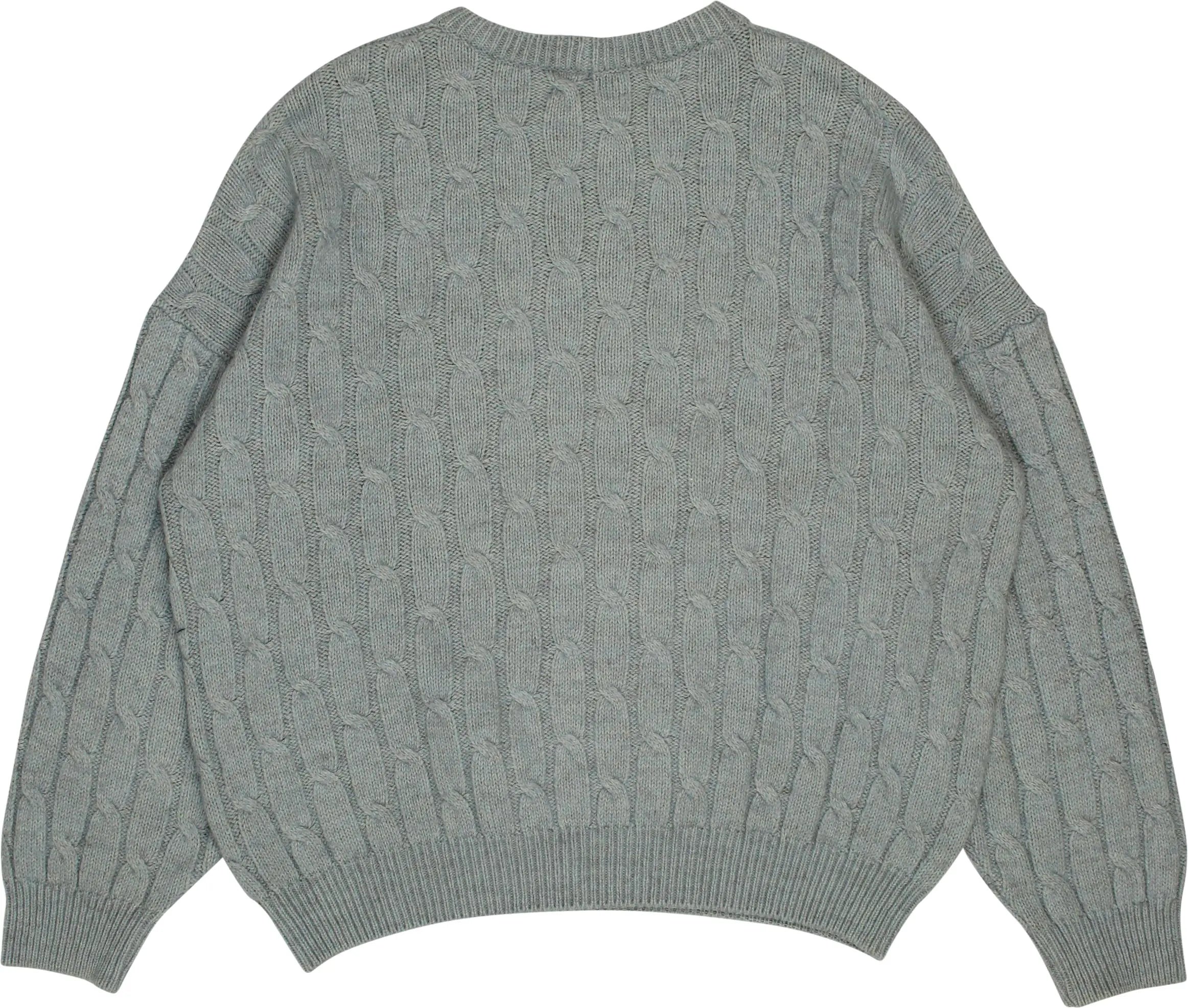 Bramante - Blue Knitted Jumper- ThriftTale.com - Vintage and second handclothing