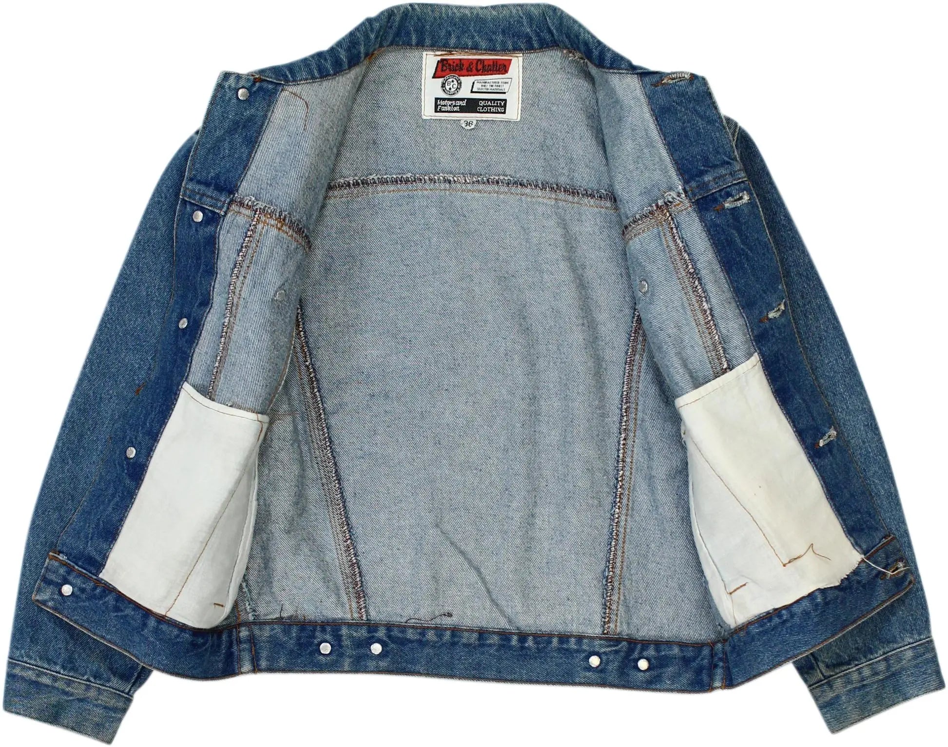 Brick & Chatter - Blue Denim Jacket- ThriftTale.com - Vintage and second handclothing