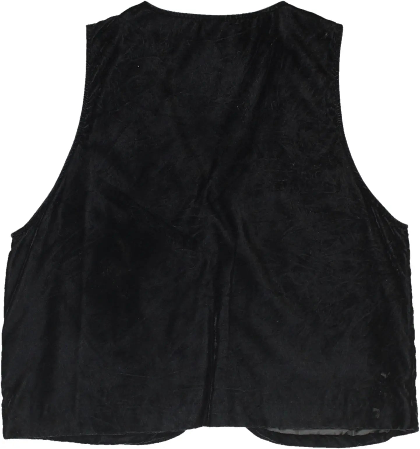 C&A - 80s Velvet Quilted Waistcoat- ThriftTale.com - Vintage and second handclothing