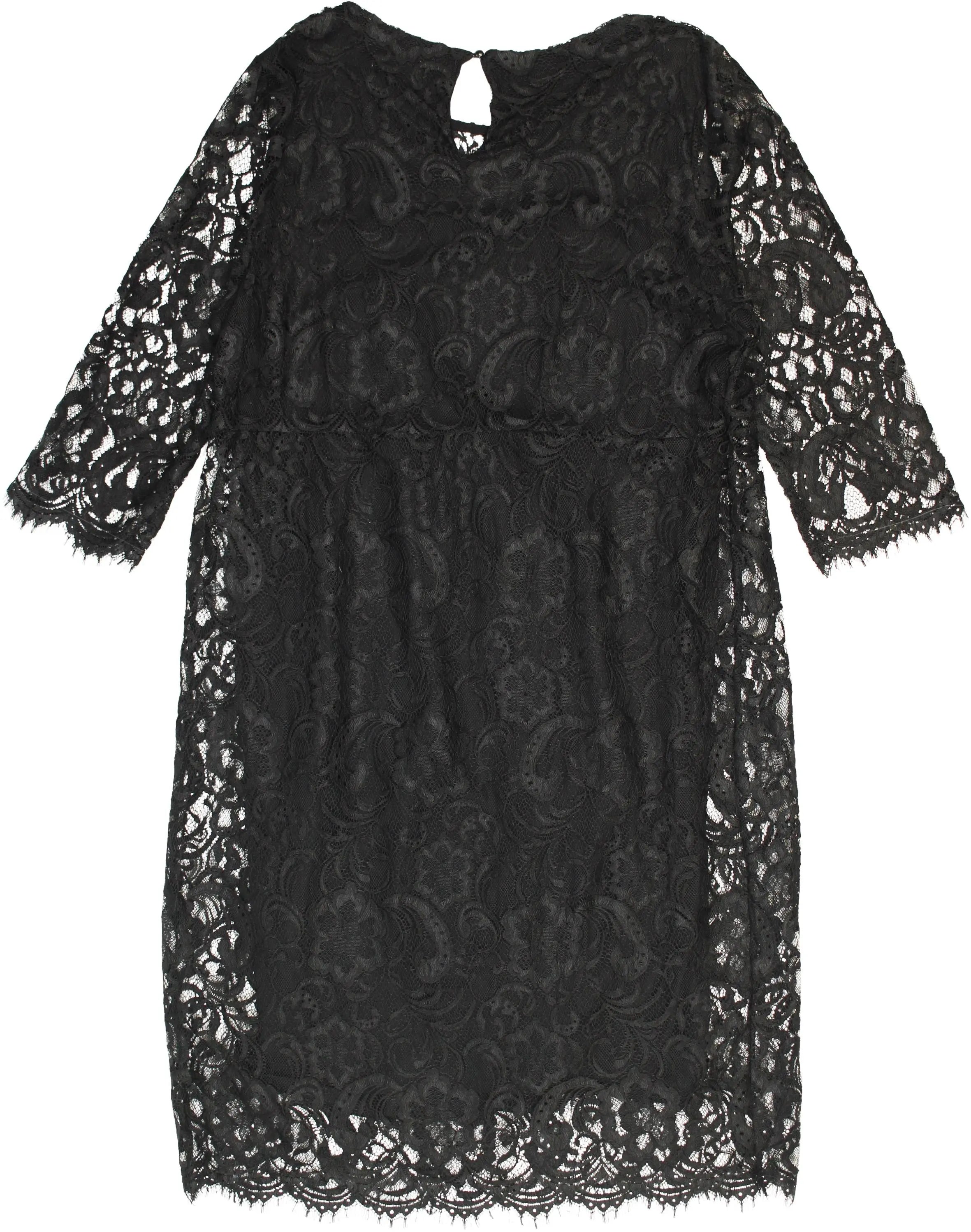 C&A - Black Lace Dress- ThriftTale.com - Vintage and second handclothing