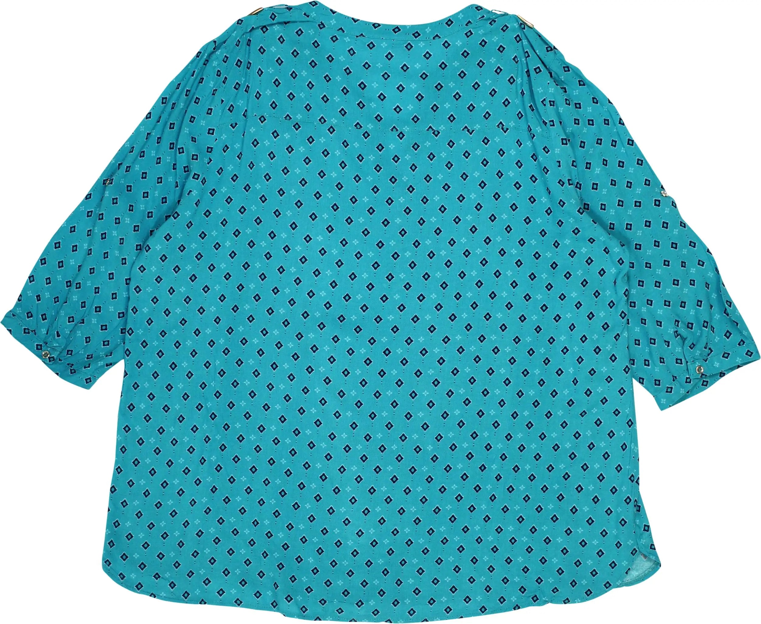 C&A - Blue Patterned Top- ThriftTale.com - Vintage and second handclothing