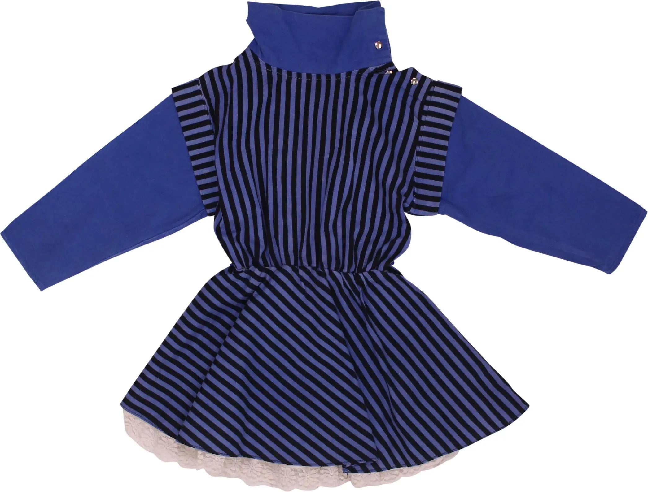 C&A - Blue Striped Dress- ThriftTale.com - Vintage and second handclothing